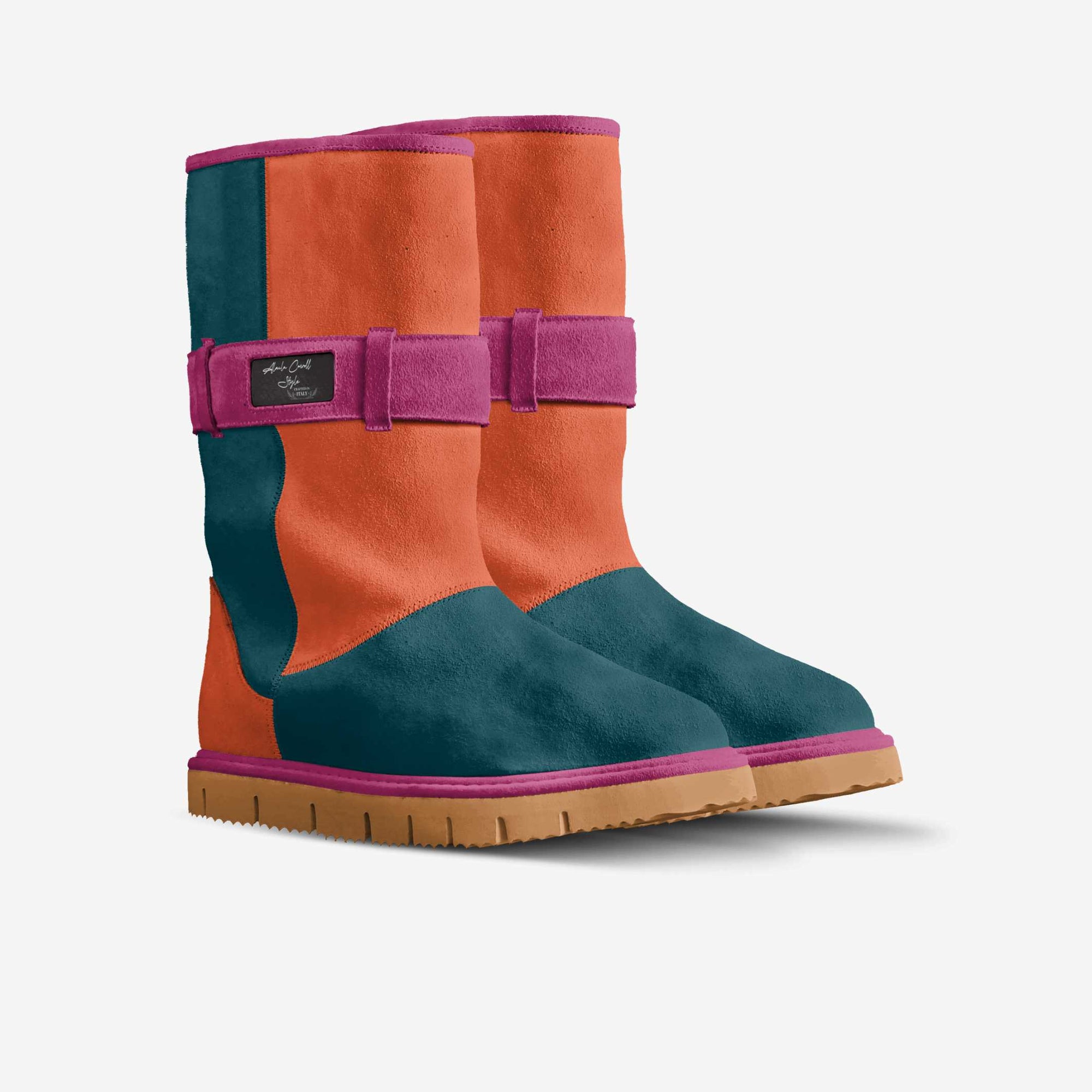 Belted Mid-Boot Teal, Rush, & Pink