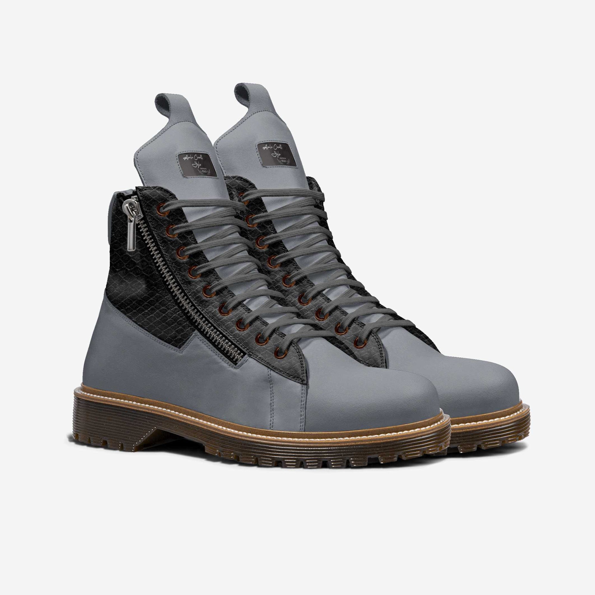 ZIP BOOT HIGH TOP Grey & Black