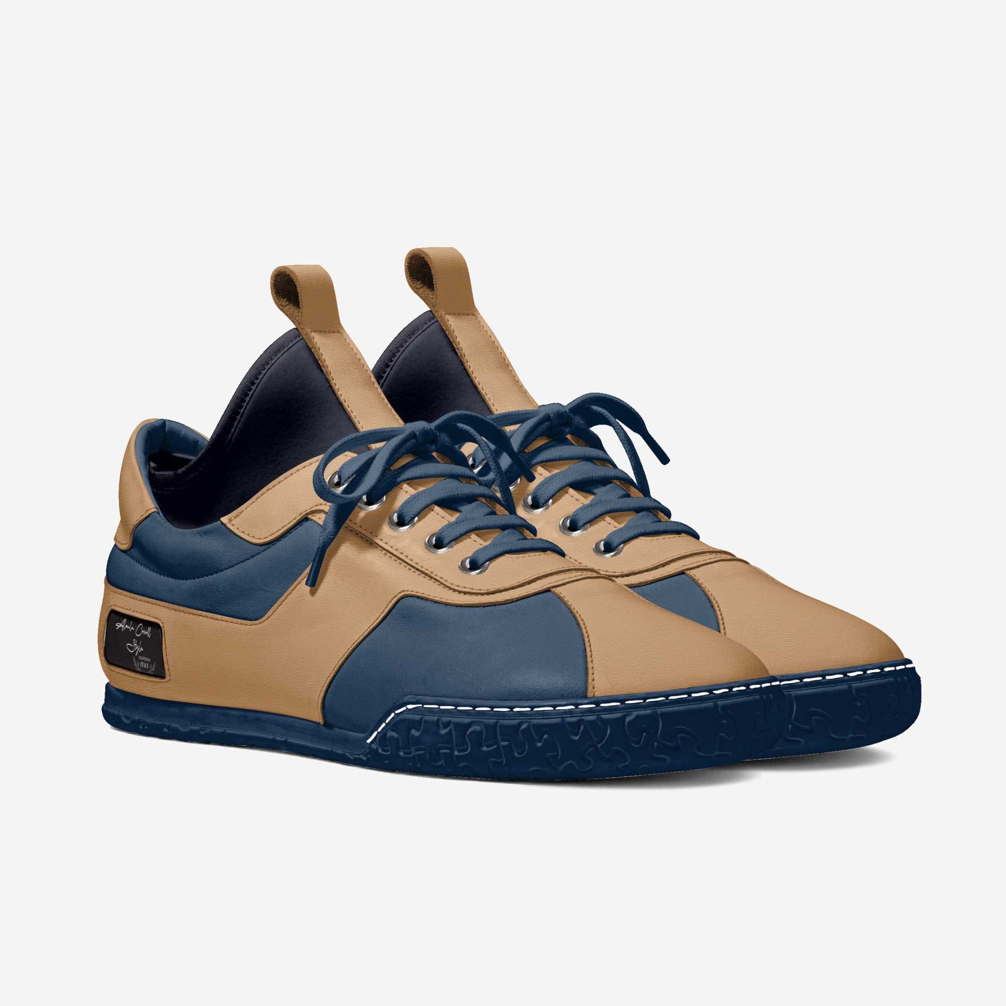 MODERN SOCK LOW TOP Tan & Navy