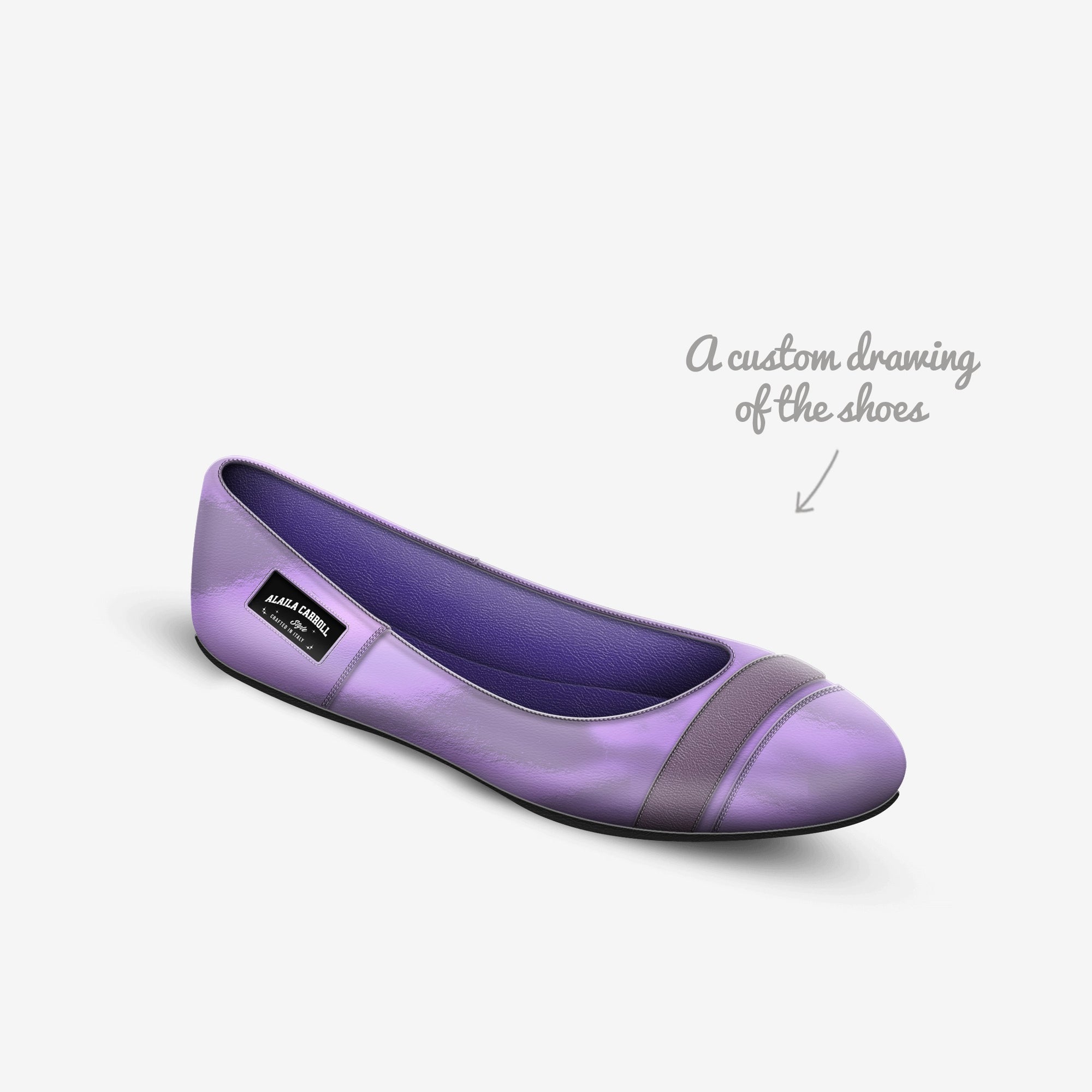 Minimal Ballerina Flat Lavender | Elegant Italian Women’s Flats | Alaila Carroll Style
