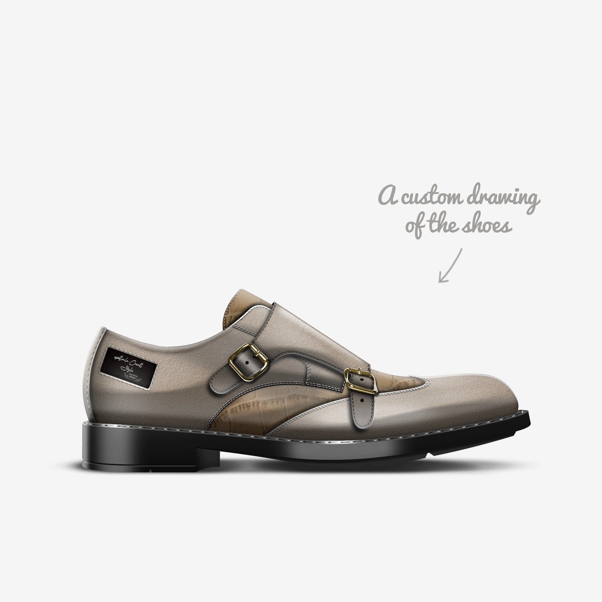 Traditional Monk Strap Tan & Croc