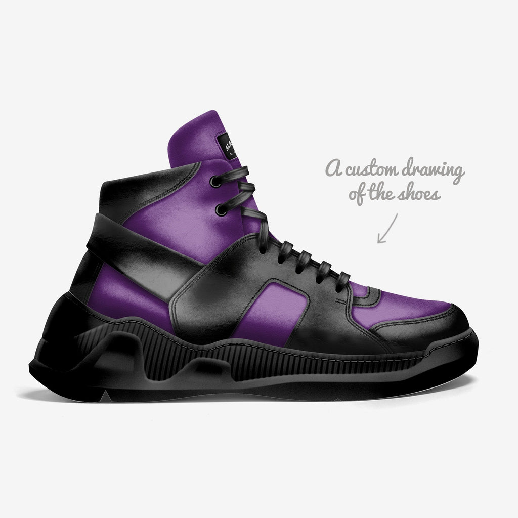 Chunky Basket Design Purple & Black
