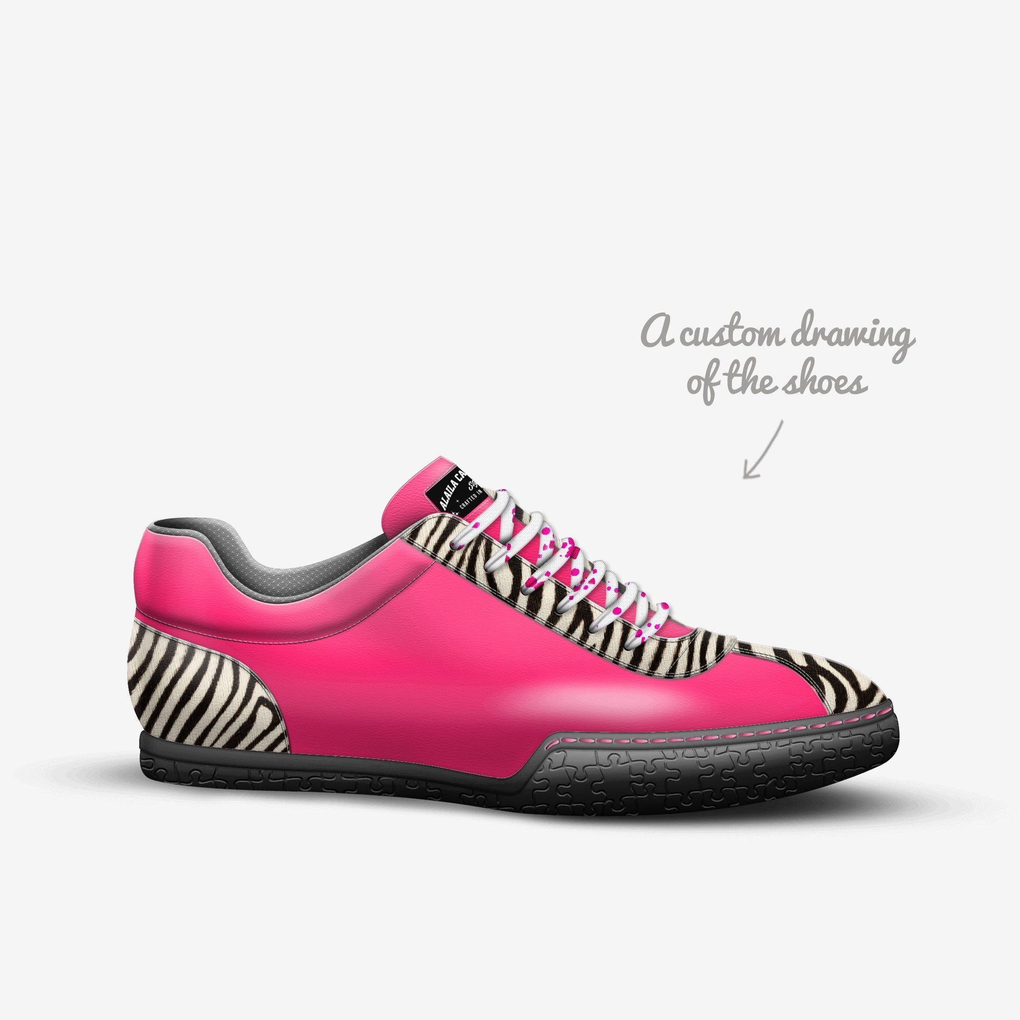 Sporty Low Top Pink & Zebra
