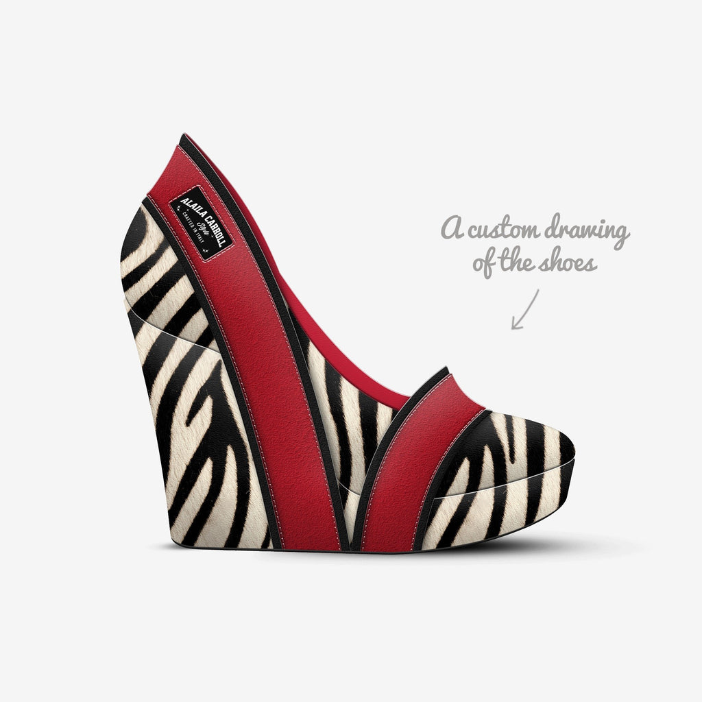 Platform Pump Zebra, Red, & Black