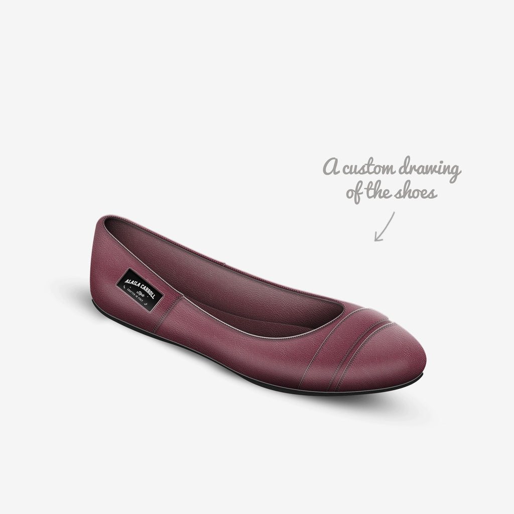 Minimal Ballerina Flat Burgundy – Elegant Italian Women’s Flats | Alaila Carroll Style