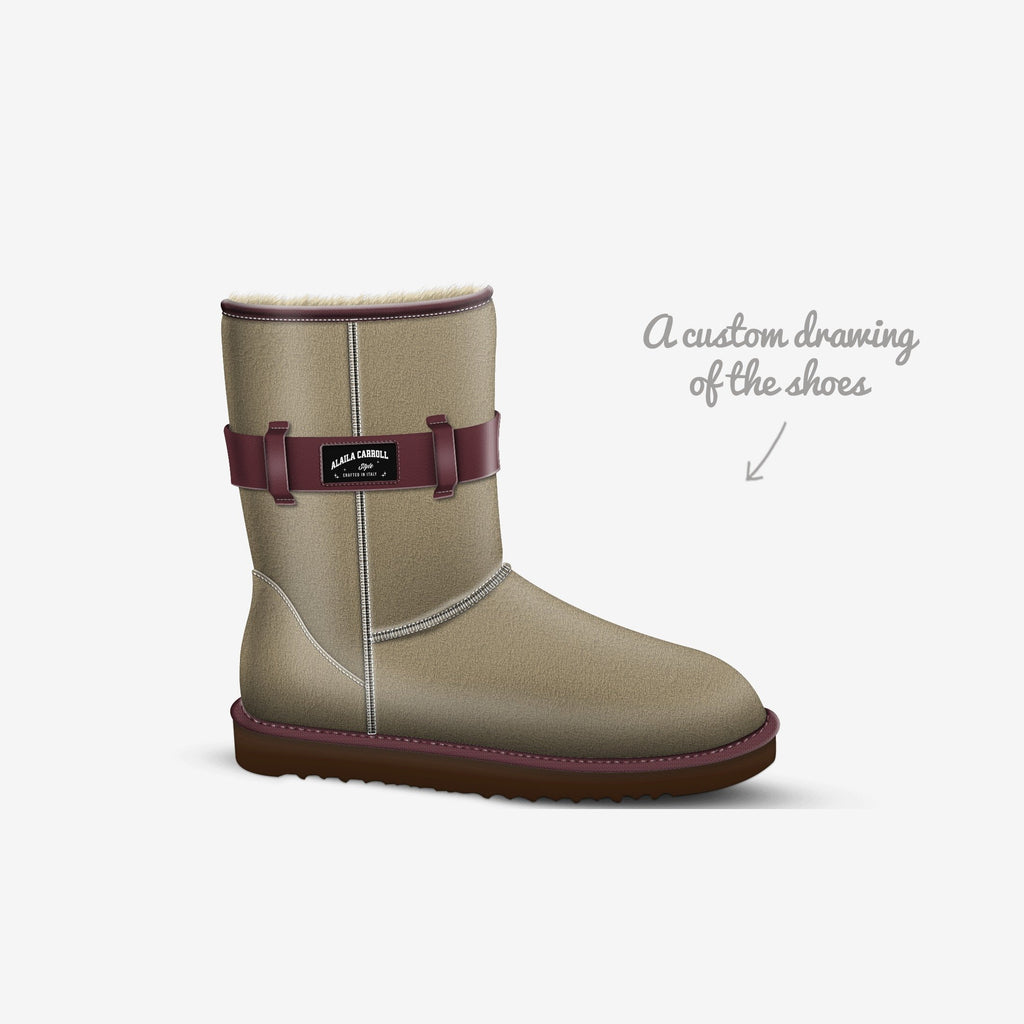 Belted Mid-Boot Tan & Plum