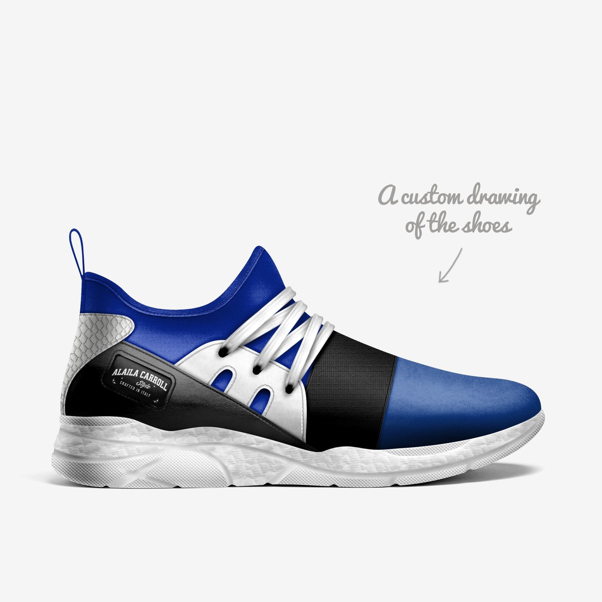 Contemporary Sock Runner Blue, White, & Black