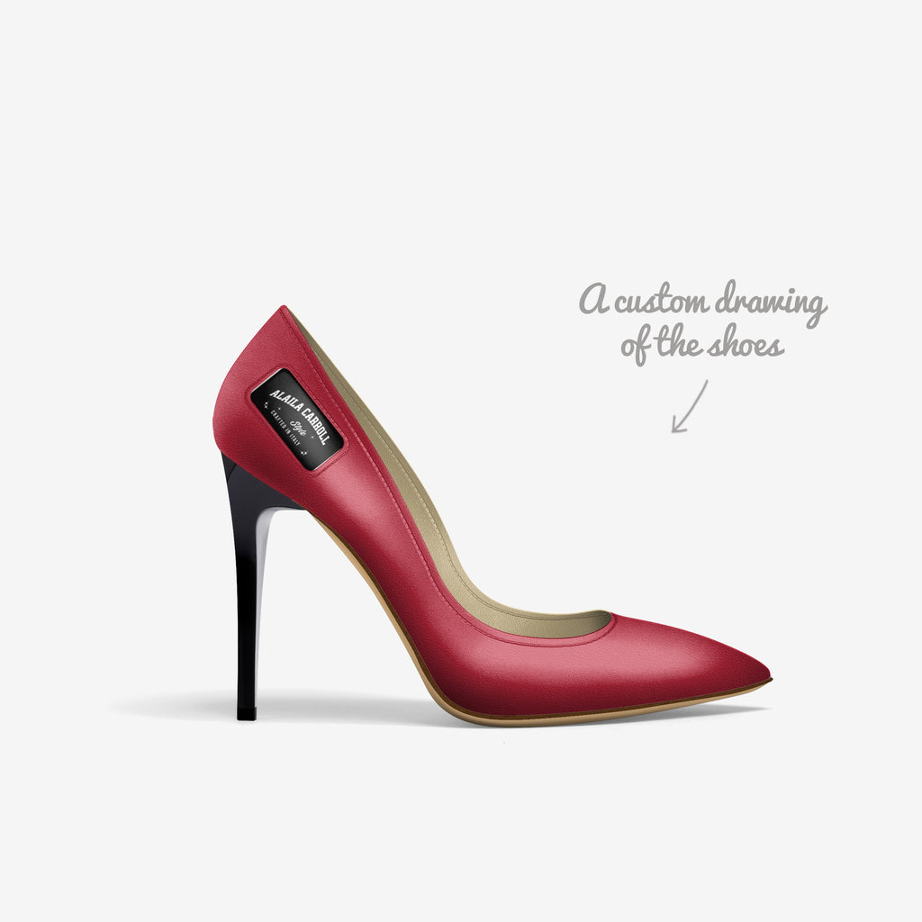 FULL CUT HIGH HEEL – Red with Black Heels