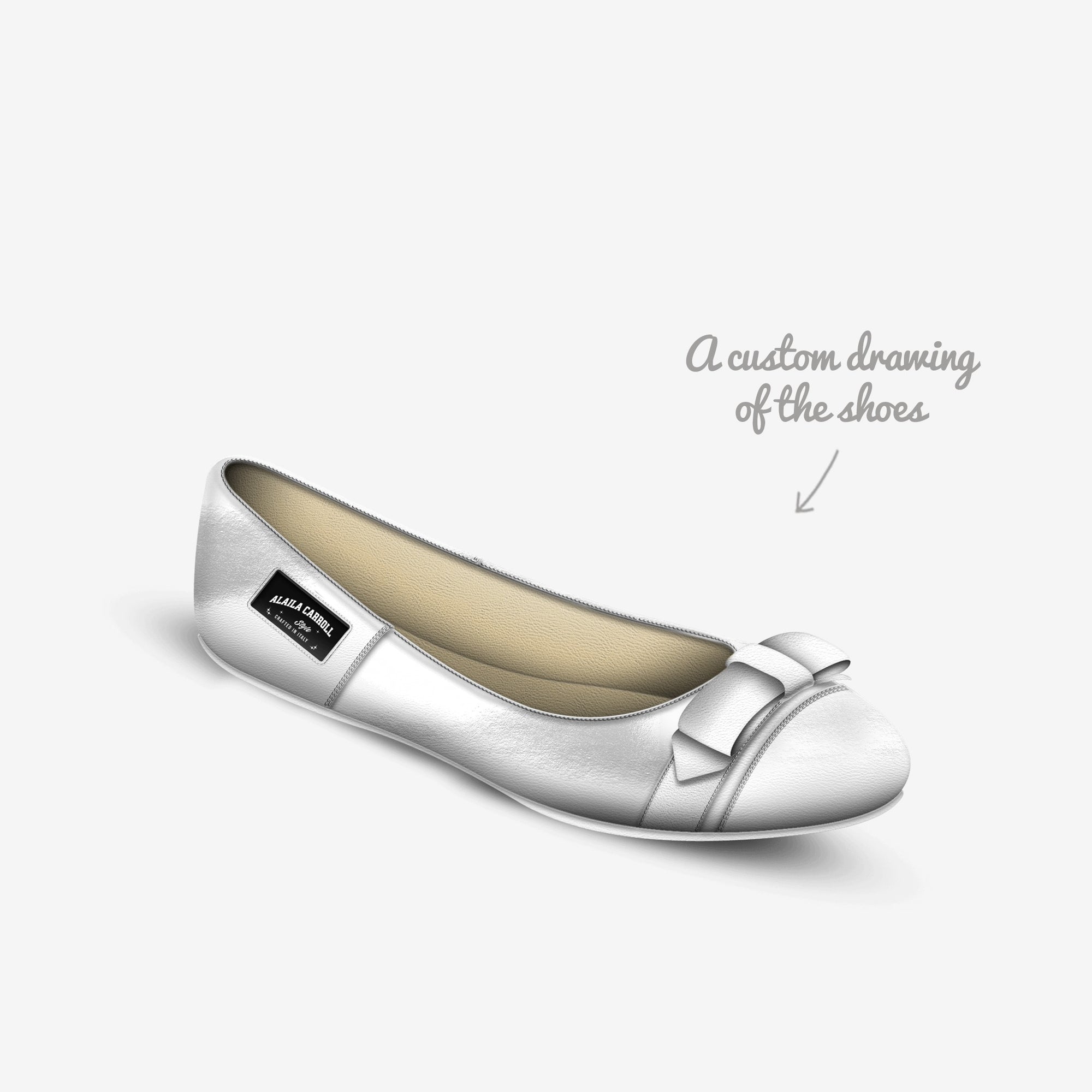 Bow Ballerina Flats, White – Elegant Italian Women’s Flats | Alaila Carroll Style