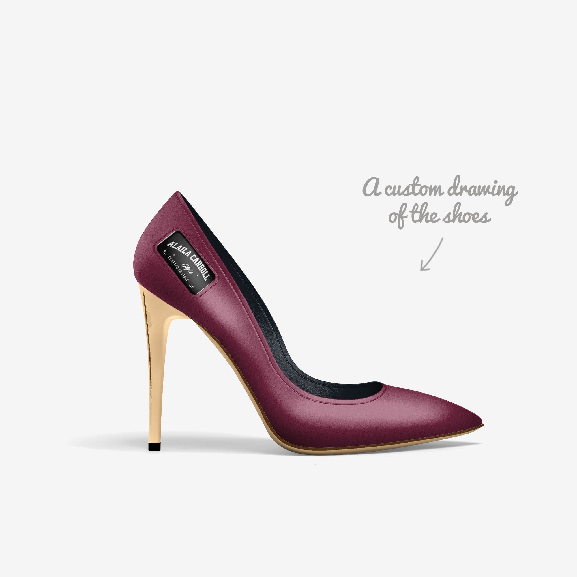 Full Cut High Heel Purple & Red Suede with Gold Heel – Bold Italian Elegance