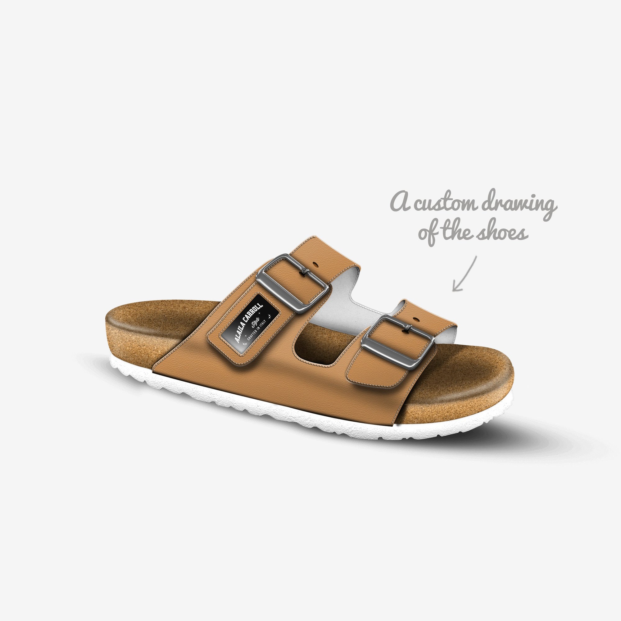 BELT SANDAL – Dark Beige Leather