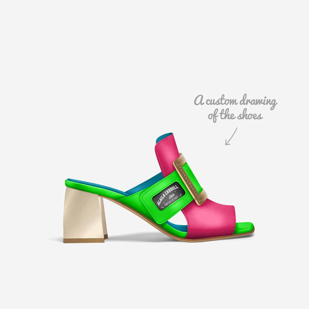 Rich Luxe Sandal – Neon Pink, Neon Green & Turquoise