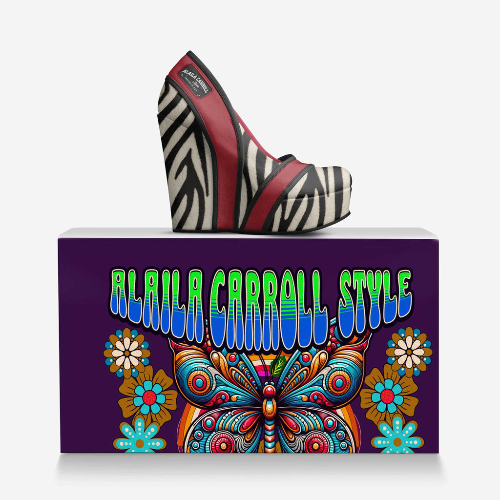 Platform Pump Zebra, Red, & Black