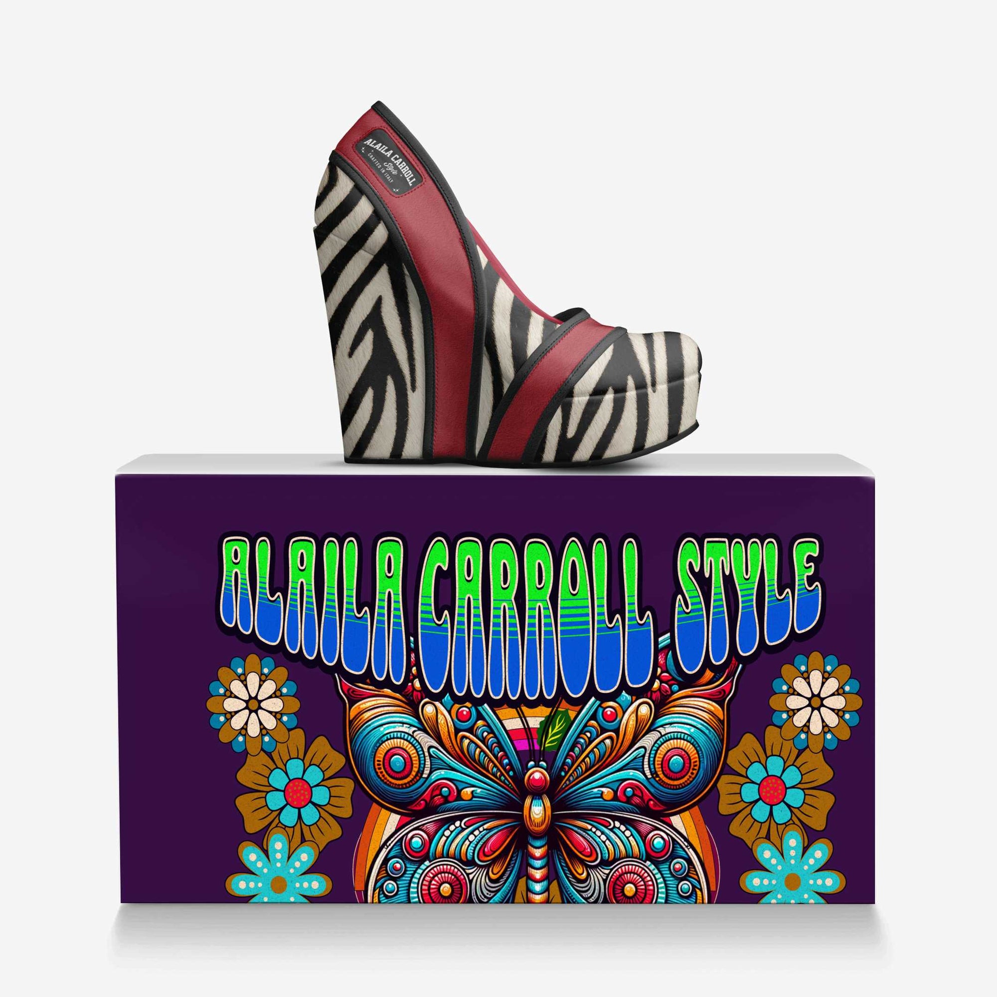 Platform Pump Zebra, Red, & Black