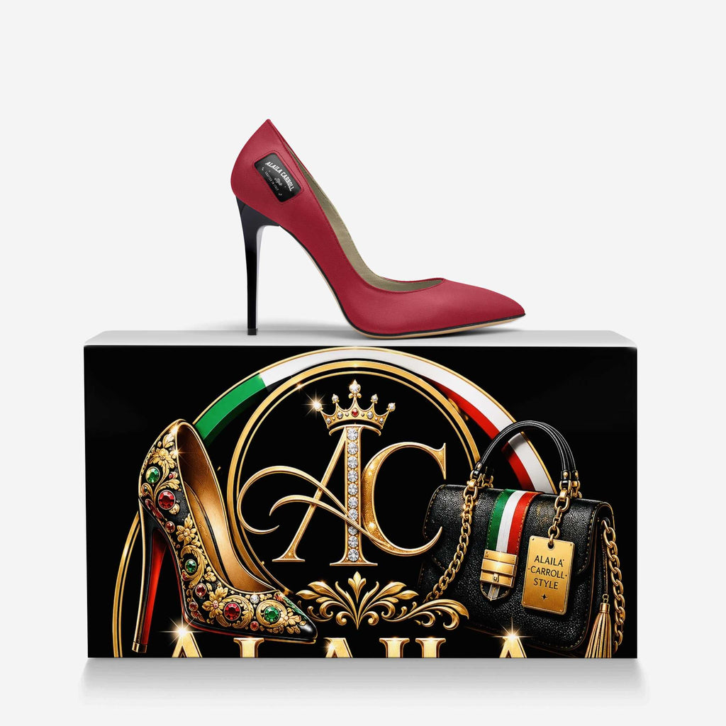FULL CUT HIGH HEEL – Red with Black Heels