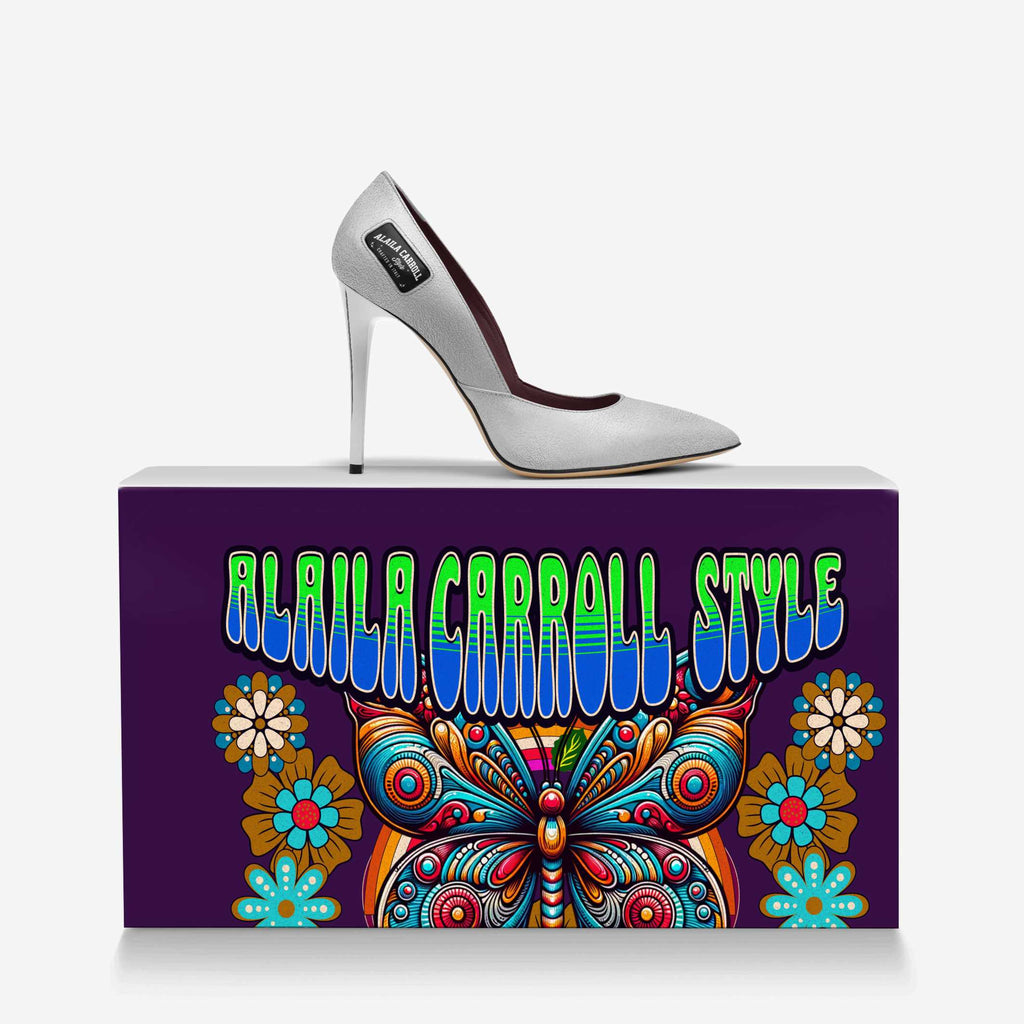 Simple Cut High Heel Silver
