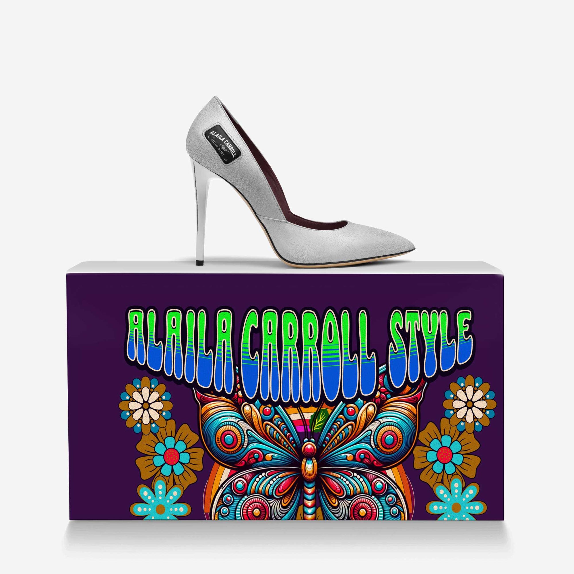 Simple Cut High Heel Silver