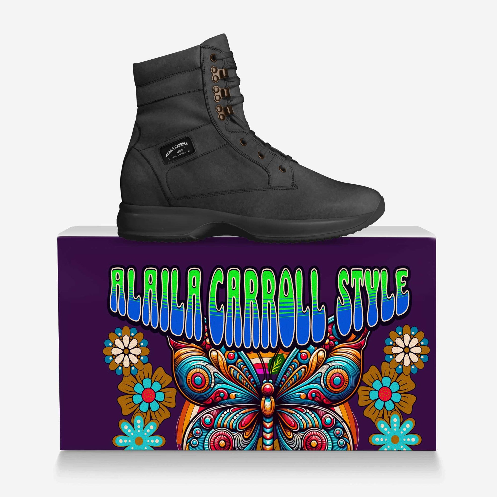 Hi Top Walking Sneaker Black on Black