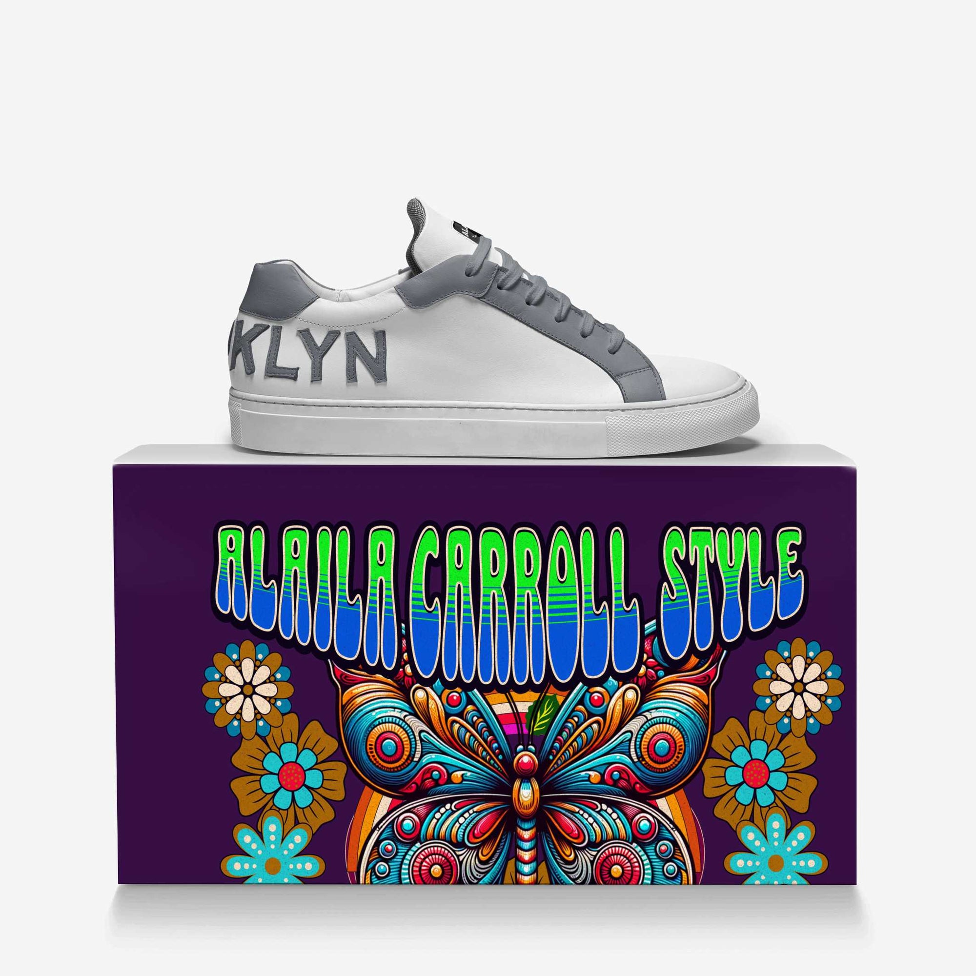 Contemporary Low Top White & Grey