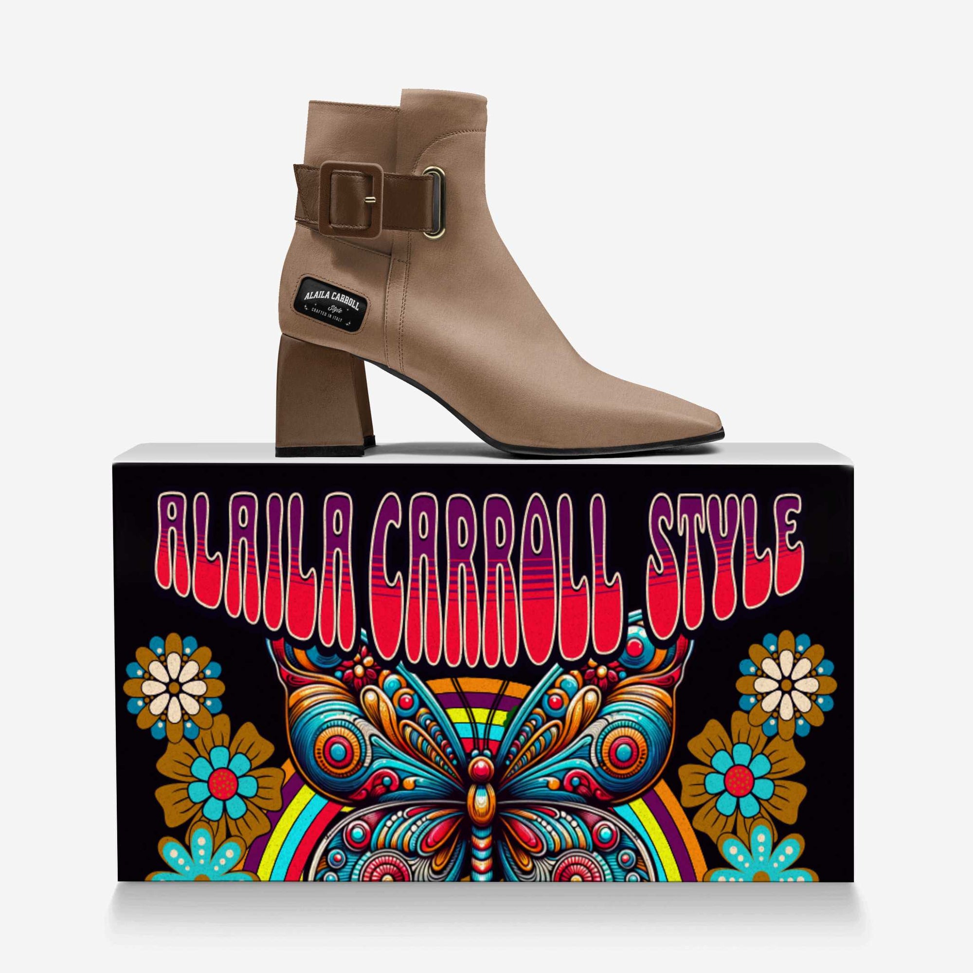 LUXE HEEL BELT HIGH TOP – Cognac & Saddle Brown