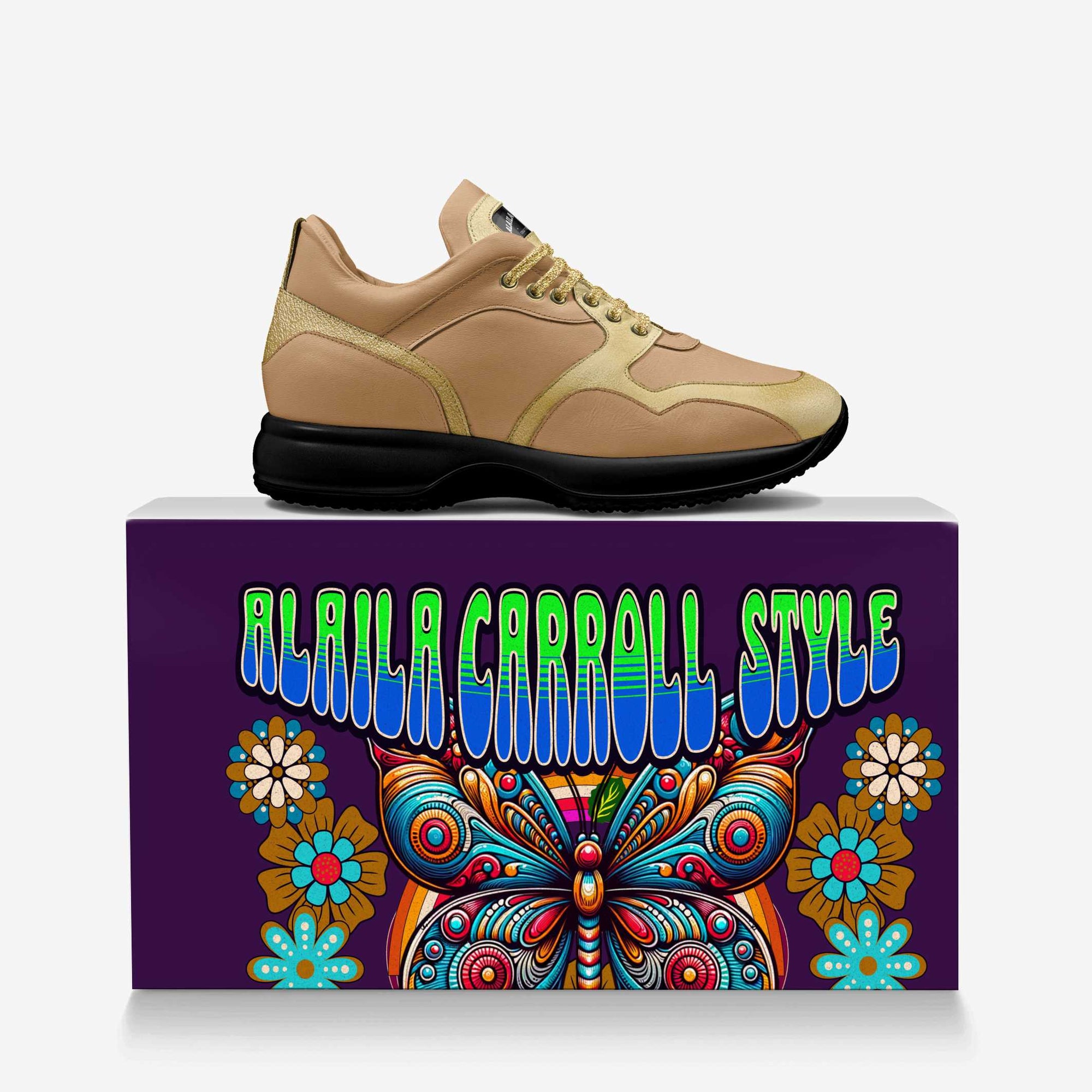 WALKER LOW TOP Tan & Gold