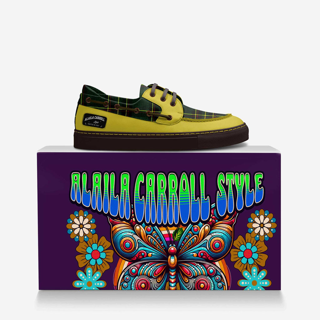 Sporty Loafer Green Plaid, Mustard, & Dark Brown