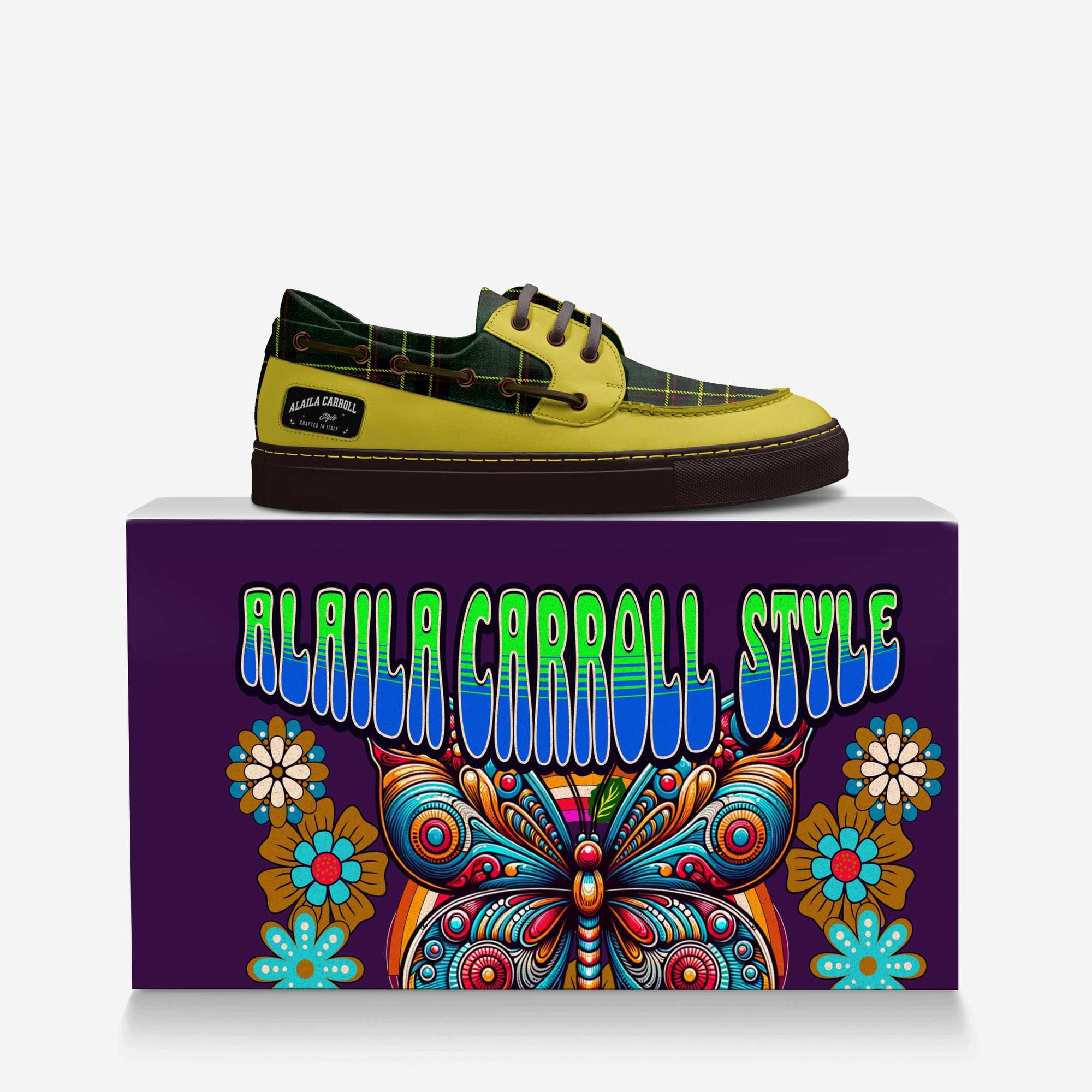 Sporty Loafer Green Plaid, Mustard, & Dark Brown