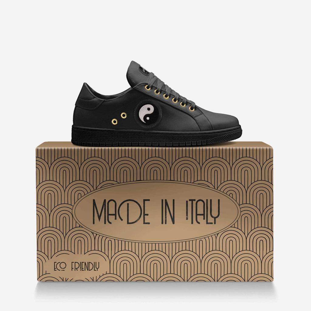 Eco Vintage Low Top Black | Sustainable Designer Sneakers | Alaila Carroll Style