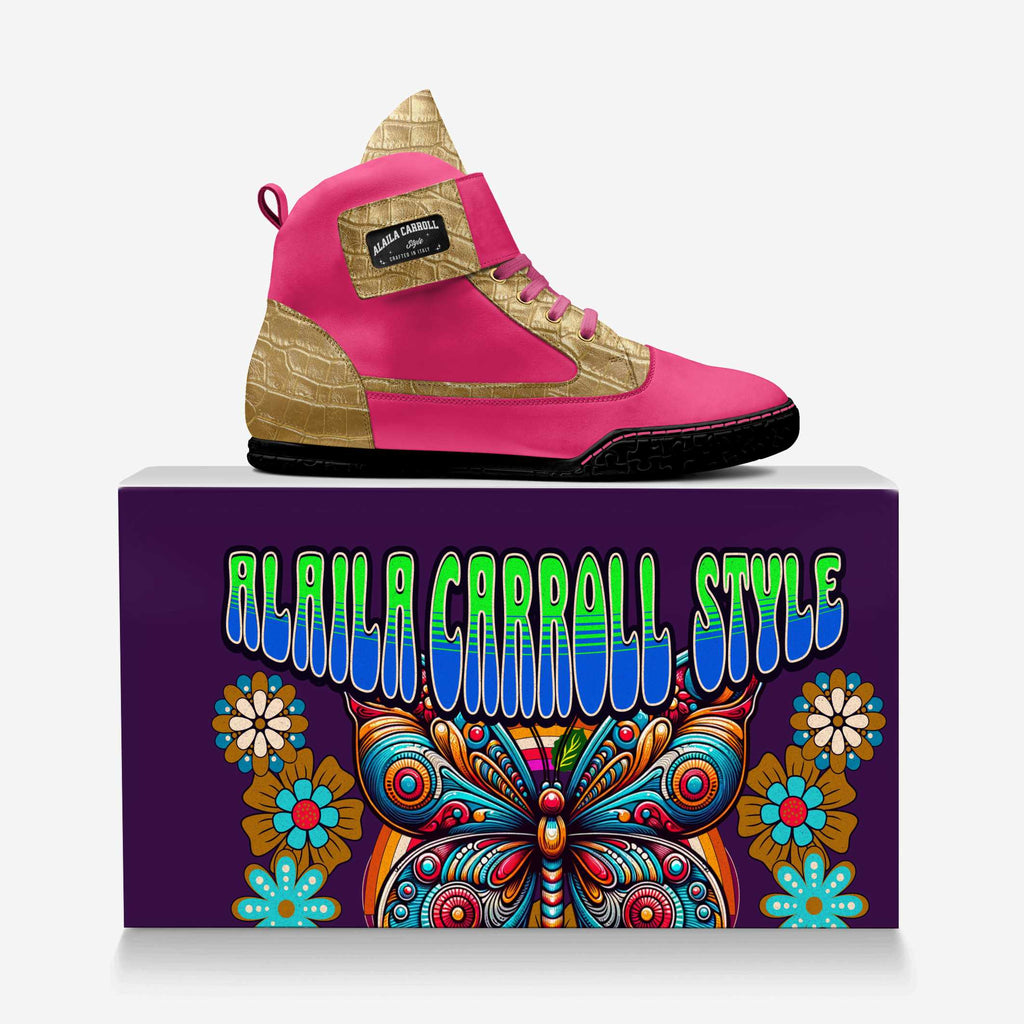 MODERN STRAP HIGH TOP Pink & Gold