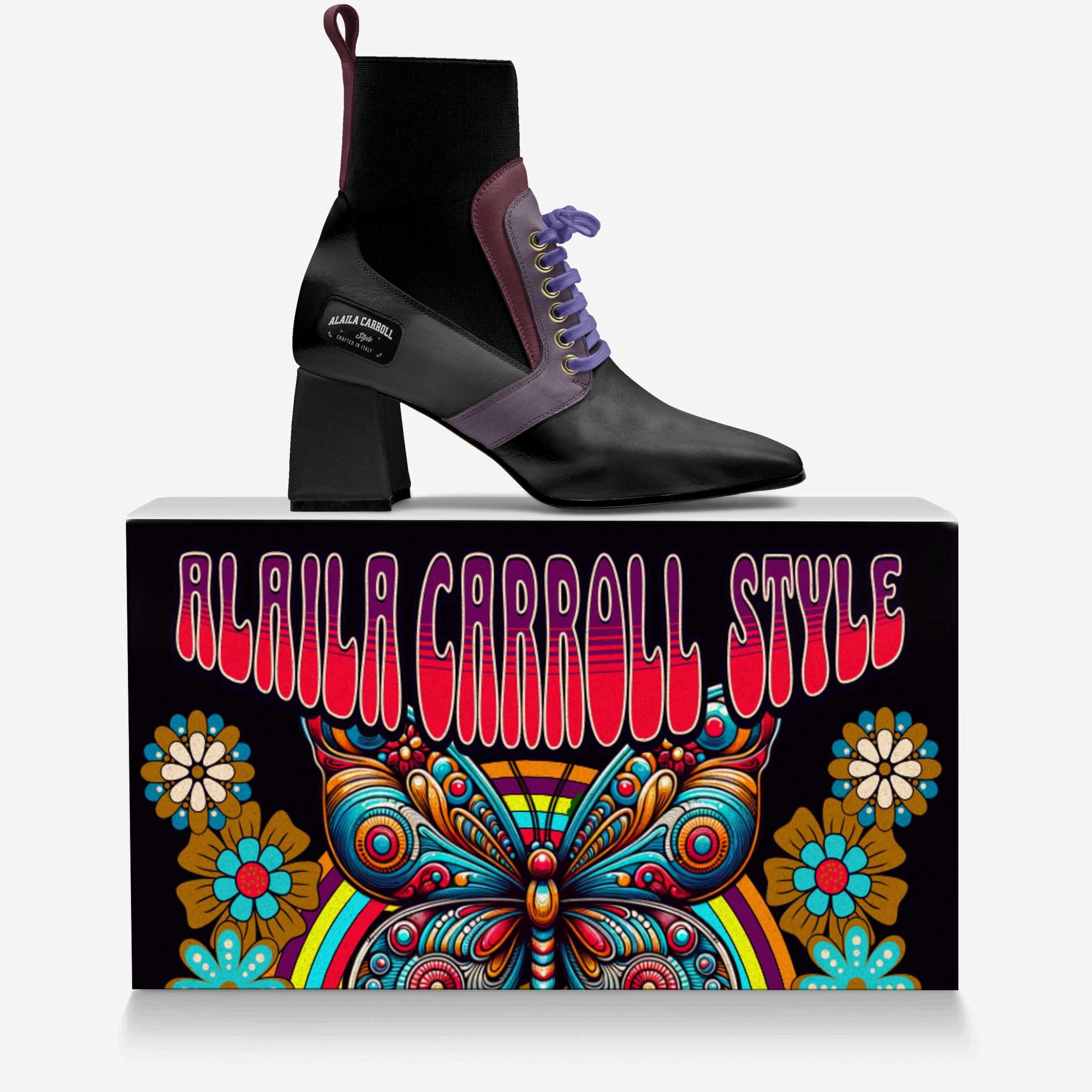 LUXE HEEL SOCK DESIGN – Black, Bordeaux, Violet