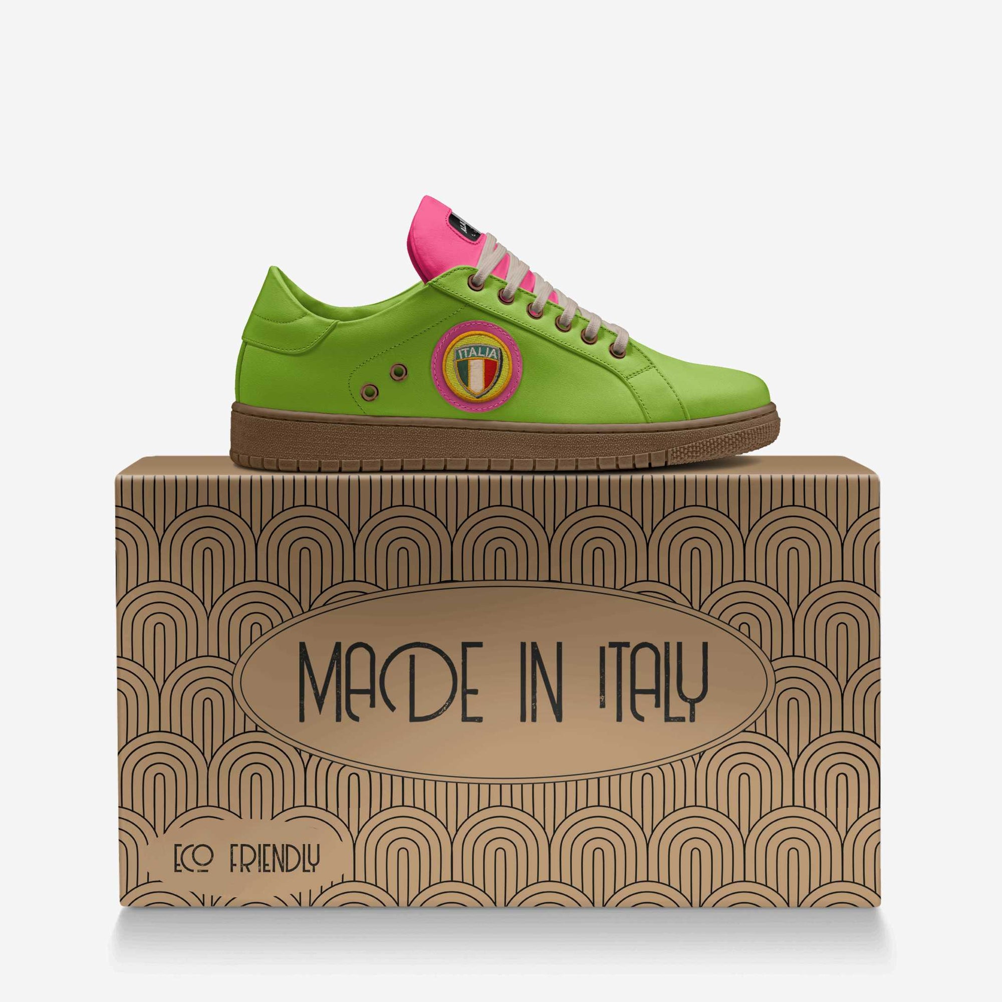 ECO VINTAGE LOW TOP Green & Pink