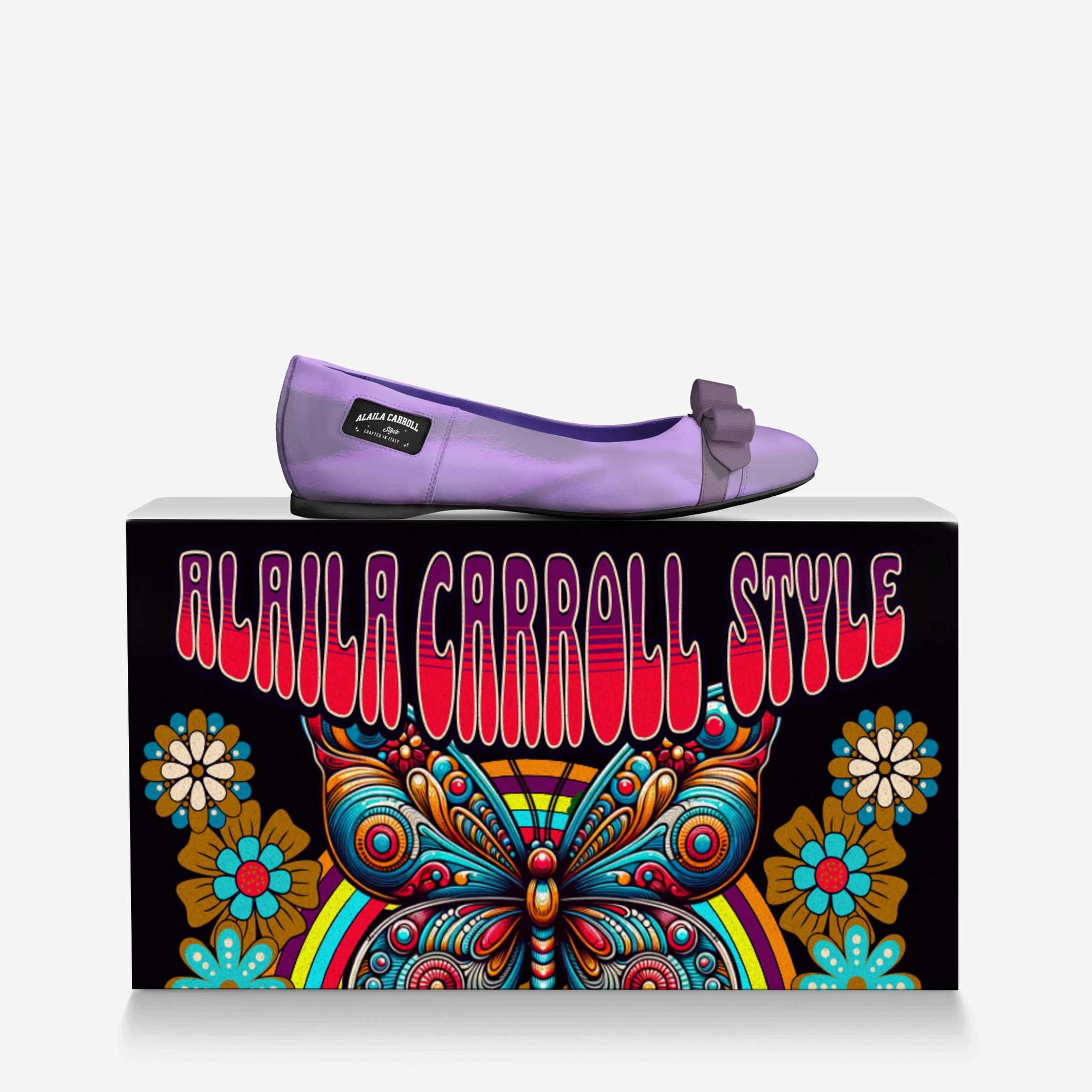 Bow Ballerina Flat, Lavender | Elegant Italian Women’s Flats | Alaila Carroll Style