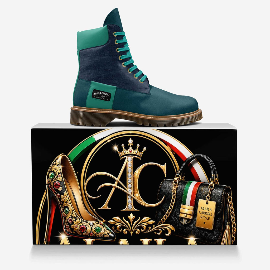 Classic Street High Boot Premium Jeans, Octane Leather & Aquatic Leather – Modern Street Style with Italian Craftsmanship