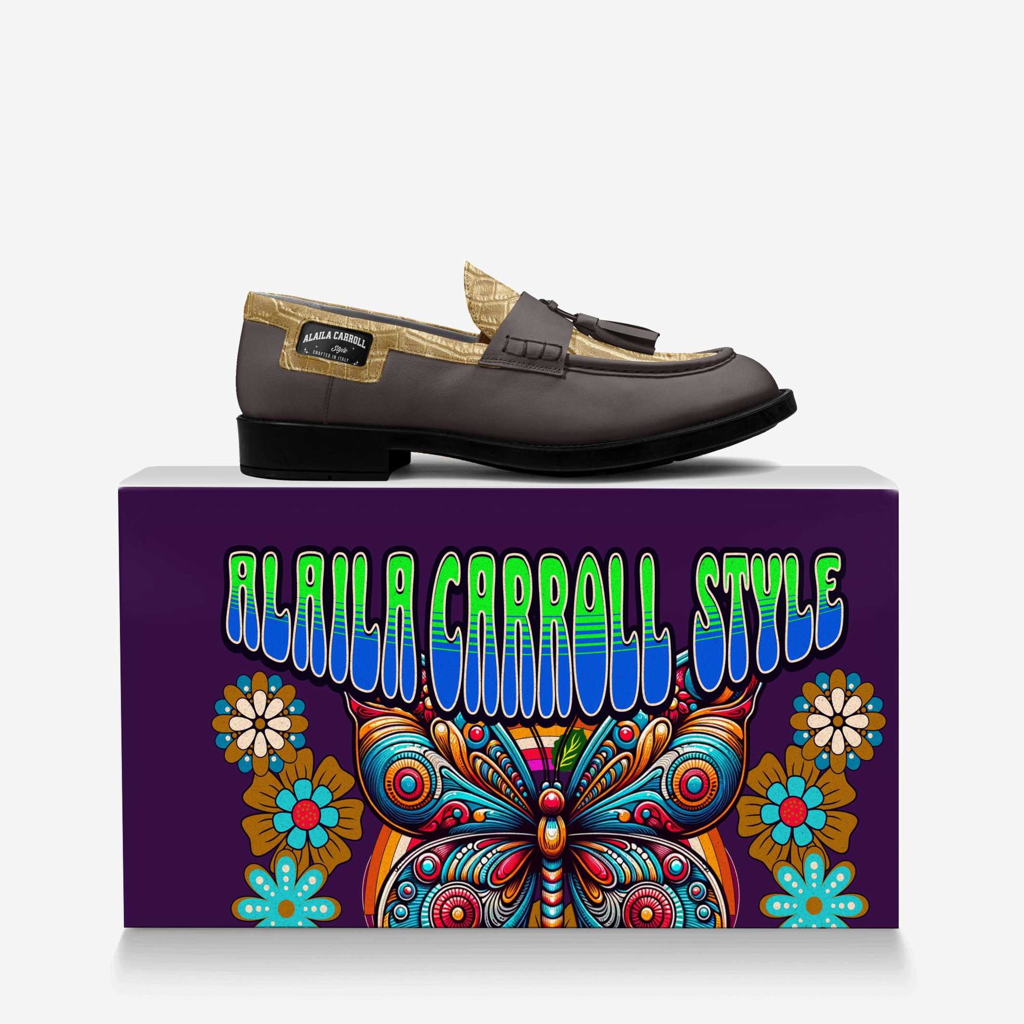 Luxe Classic Loafer Dark Brown & Gold