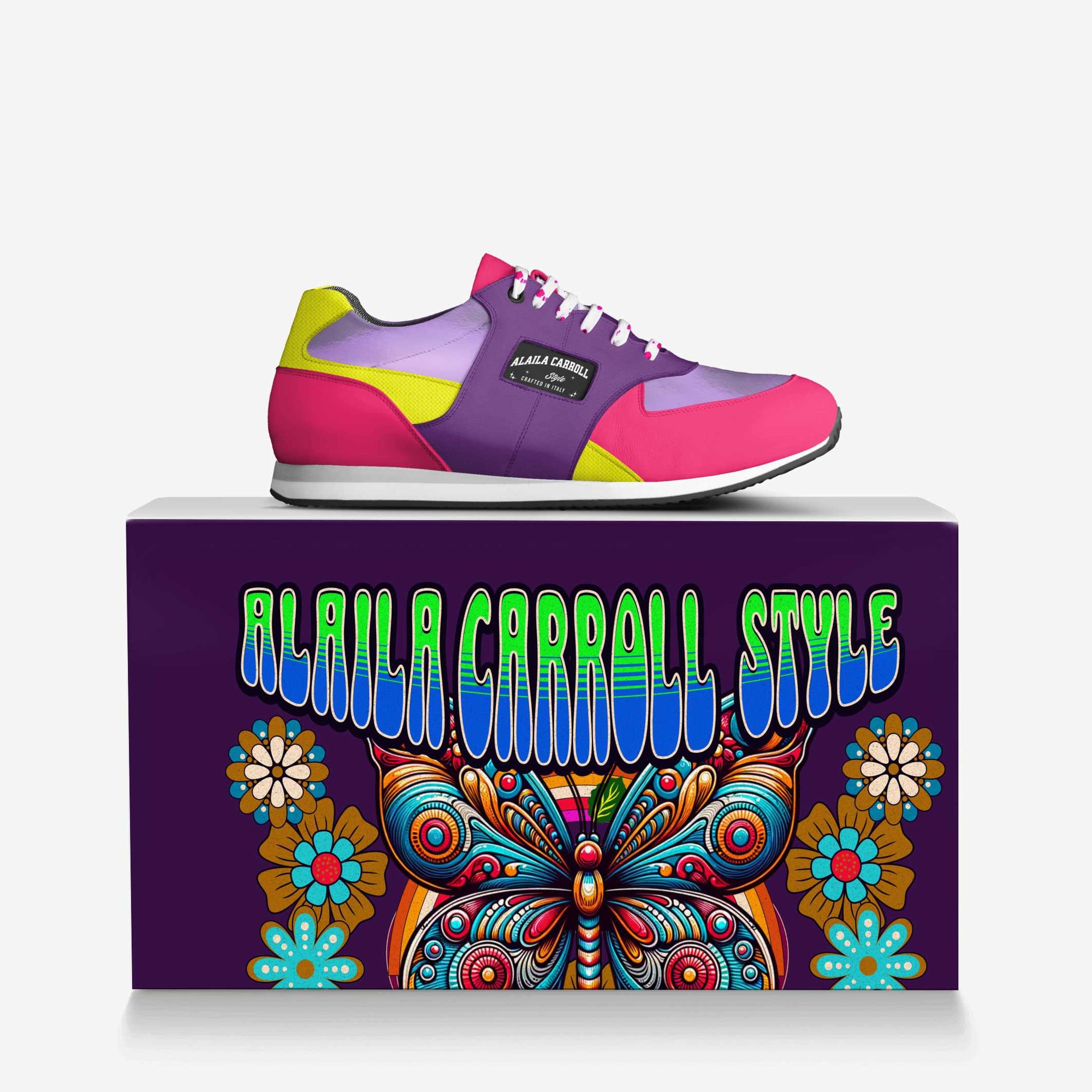 Sporty Running Trainer Pink, Purple, & Yellow