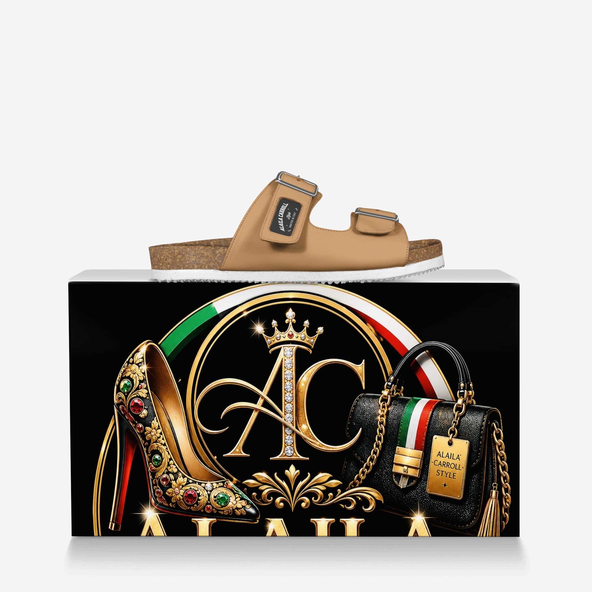 BELT SANDAL – Dark Beige Leather