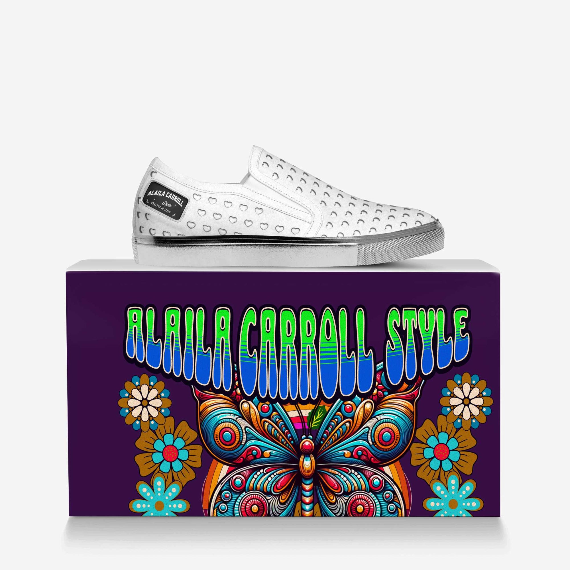 Bridal Hearts Slip-On WHITE & SILVER