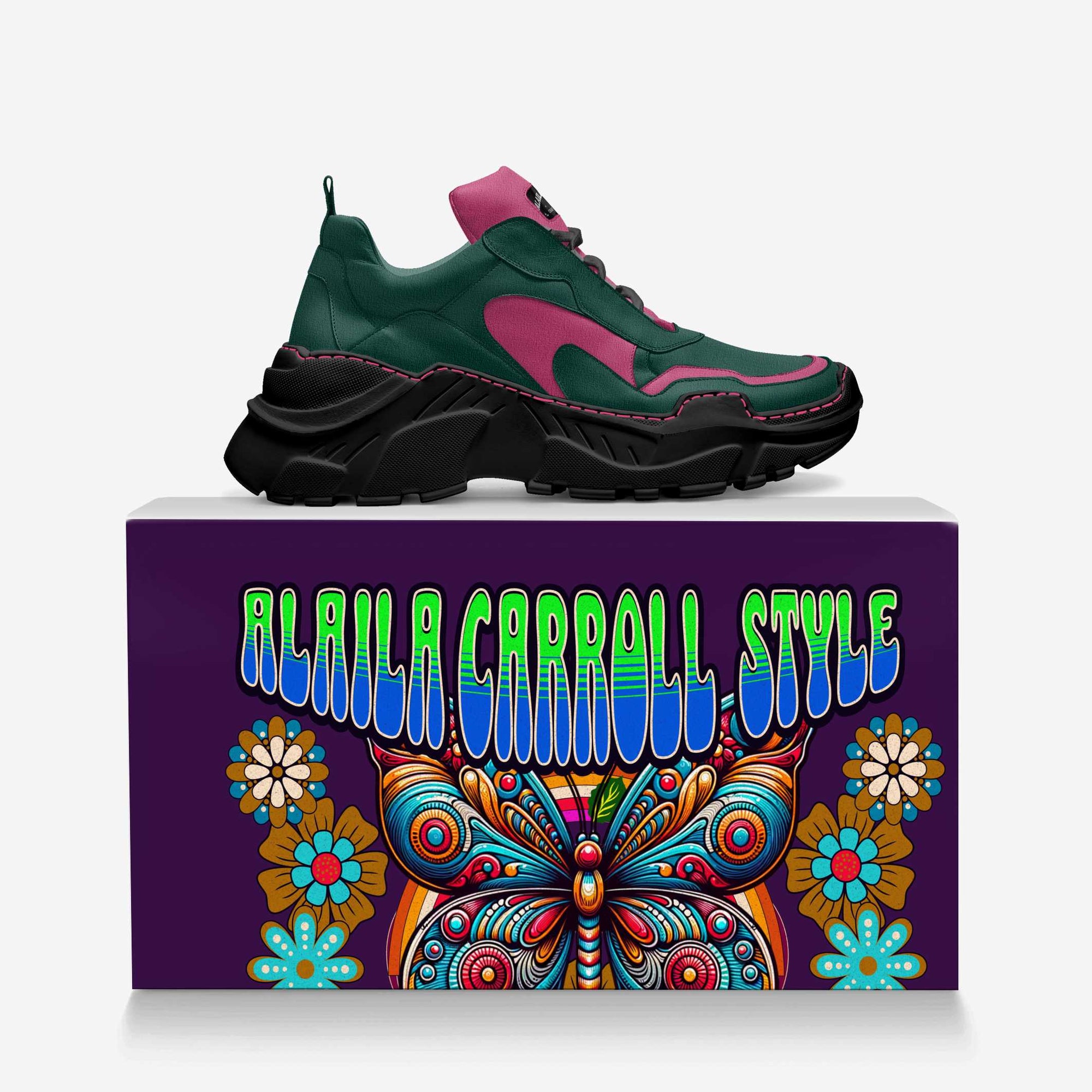 Sculpture Sport Sneaker Pink & Green