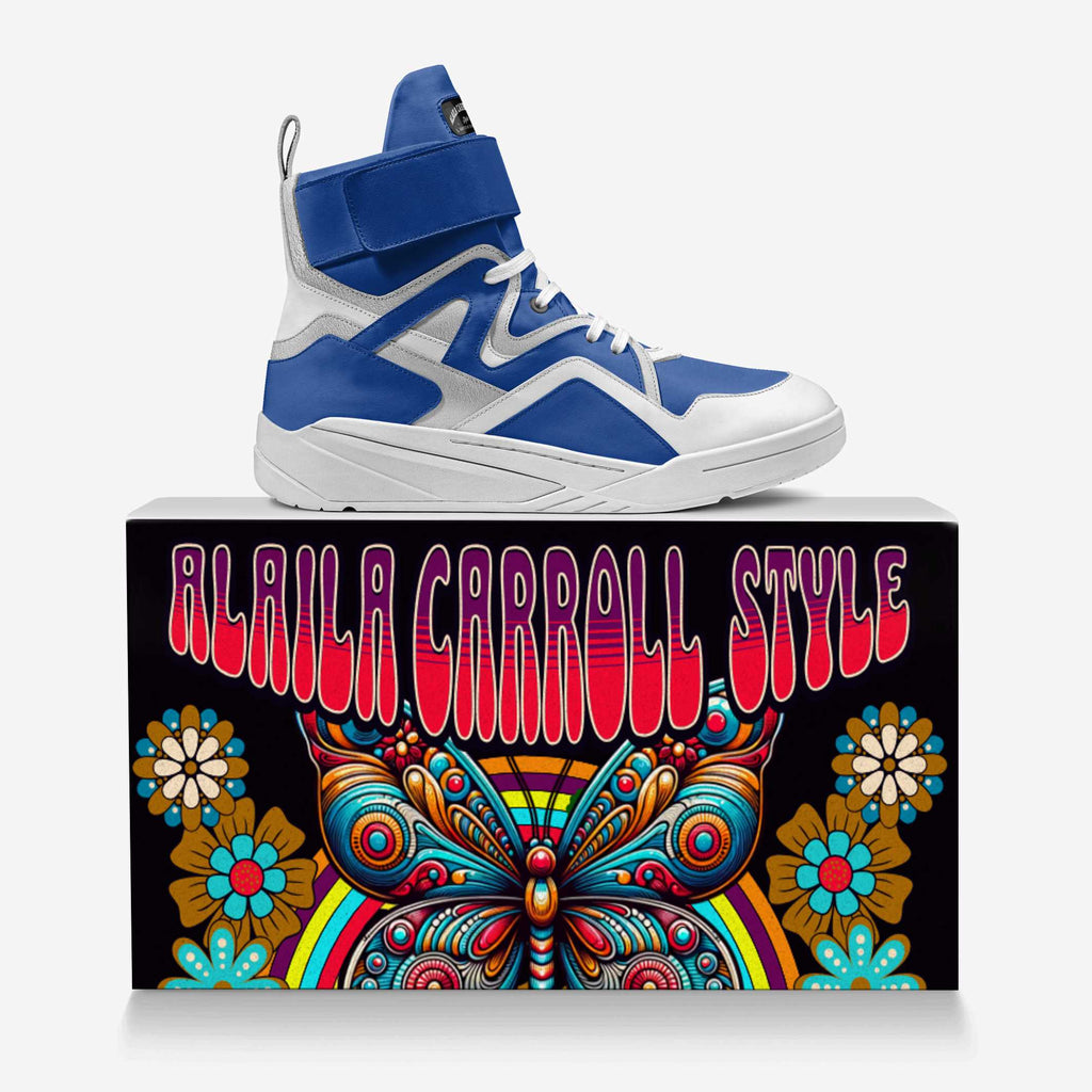 CONTEMPORARY STRAP HIGH TOP Blue, Silver, & White