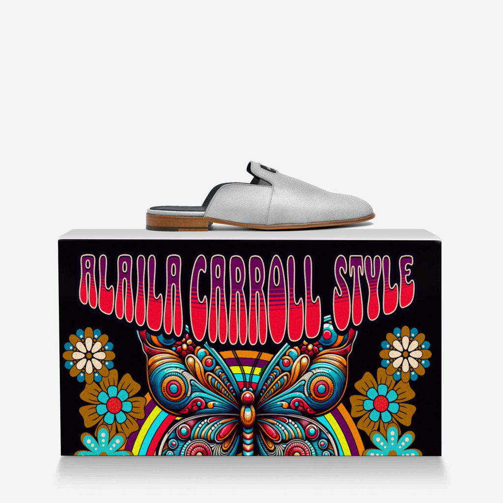 Elegant Mule Slipper Design – Silver