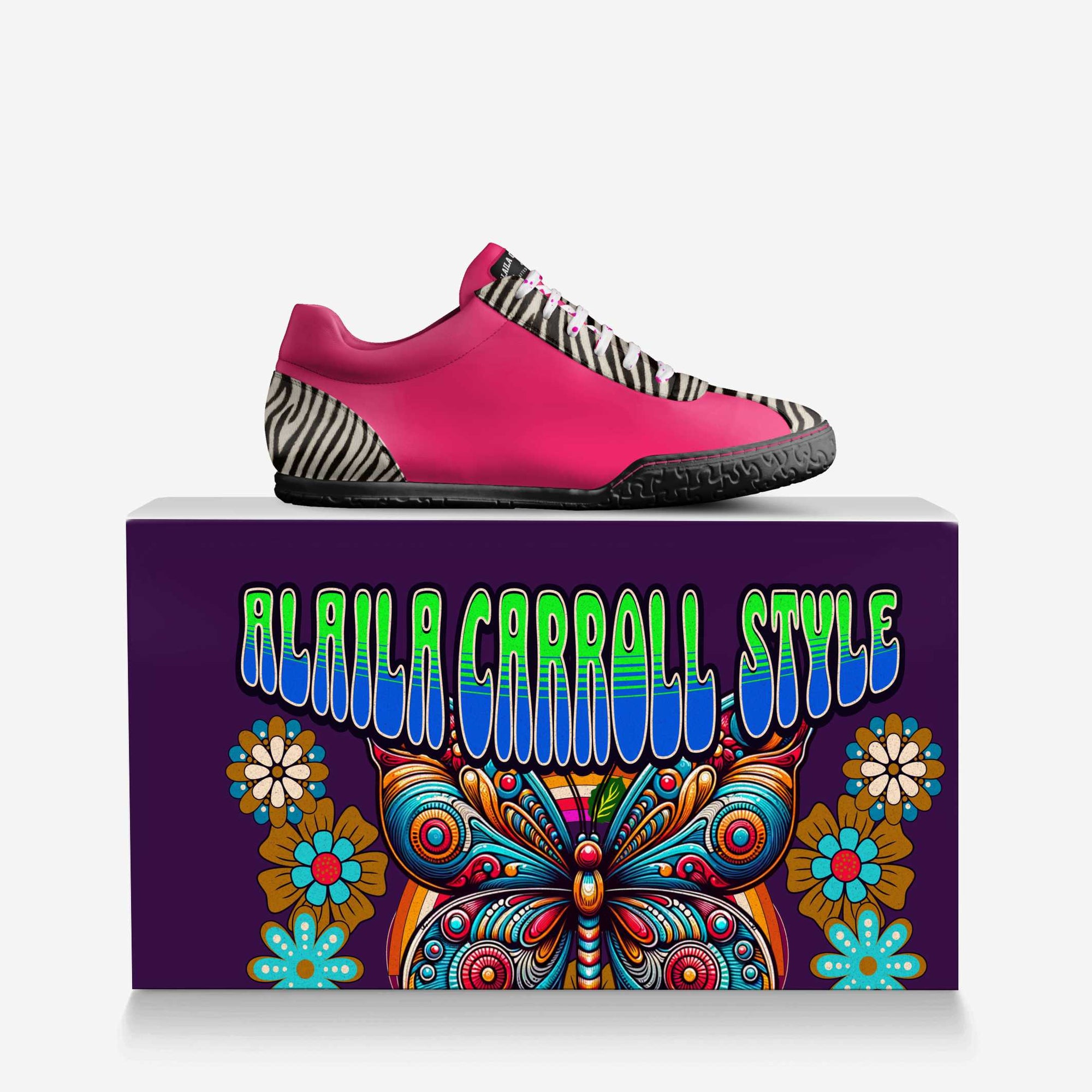 Sporty Low Top Pink & Zebra