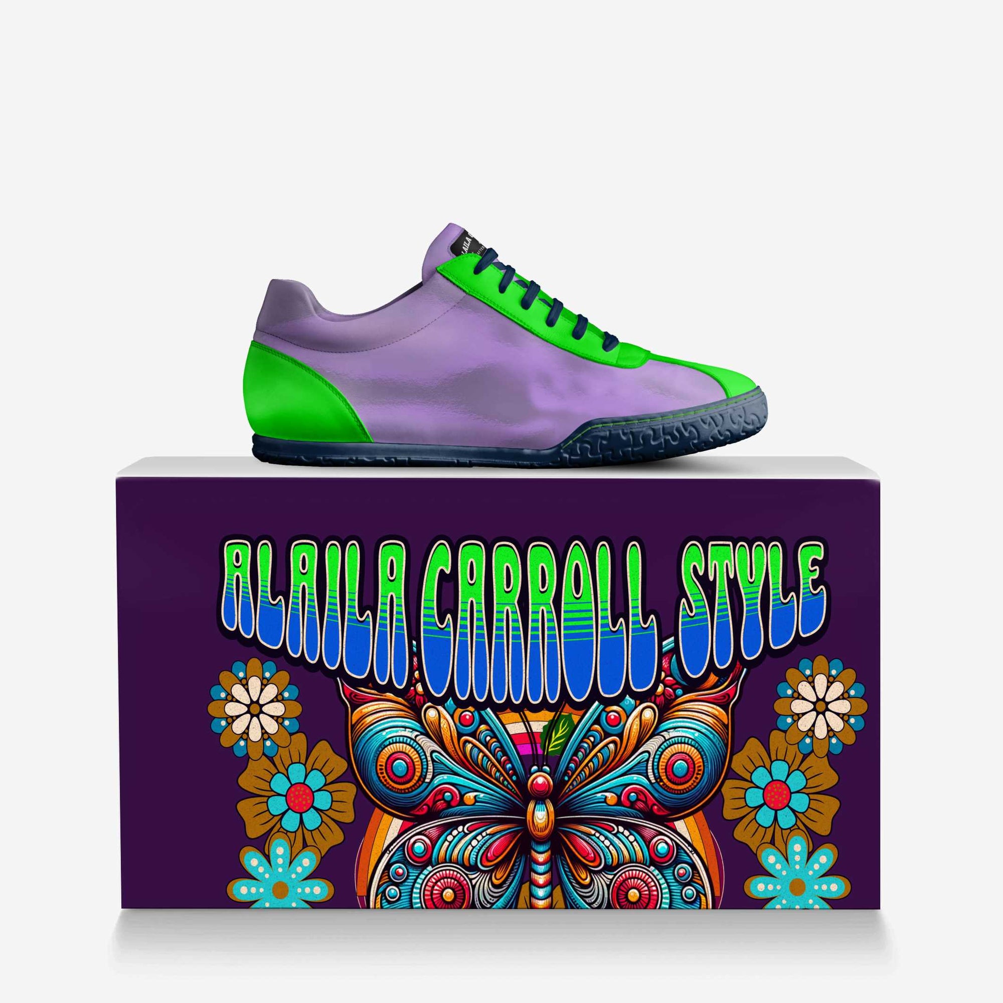 Sporty Low Top Purple, Green, & Blue