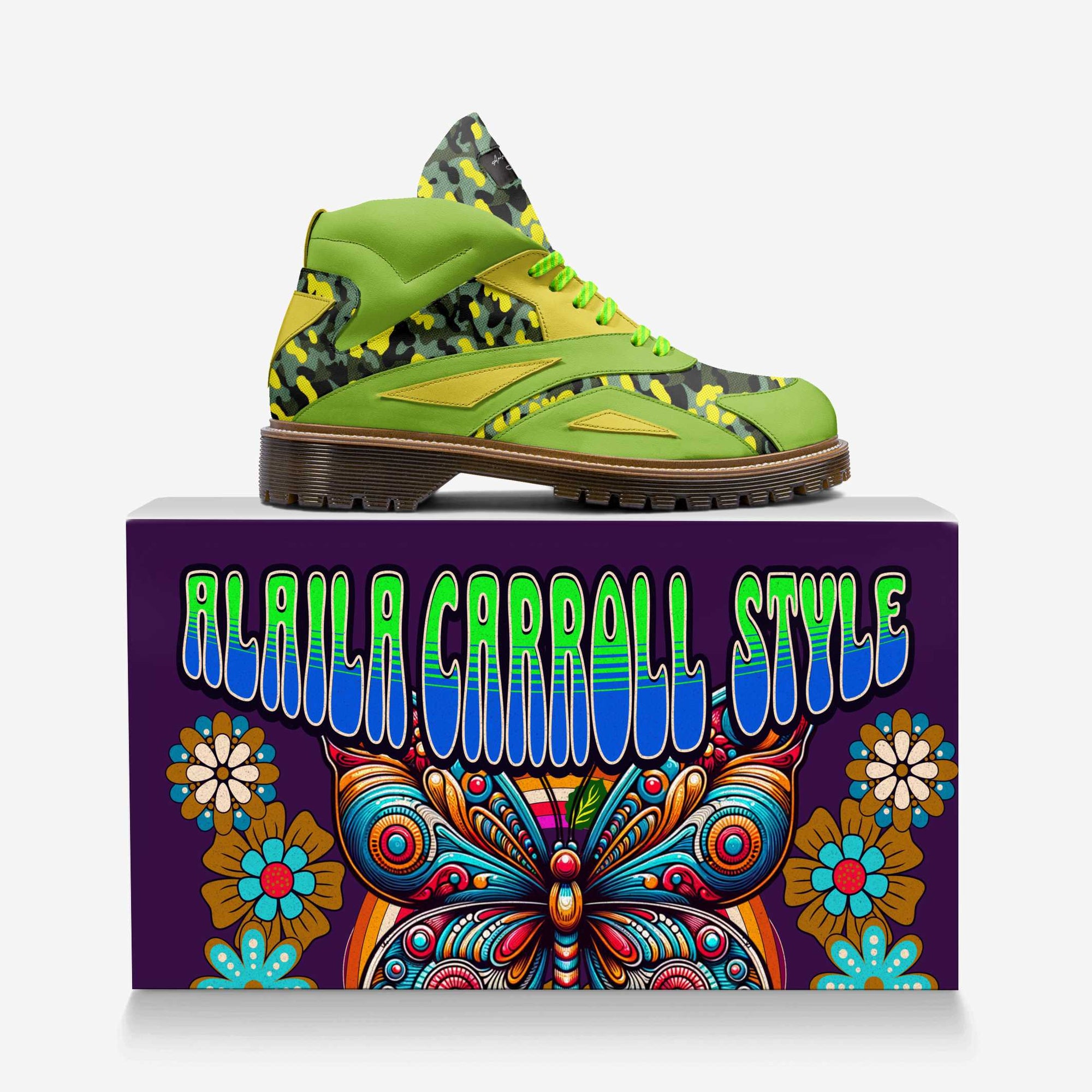 Future Style Boot Green & Yellow