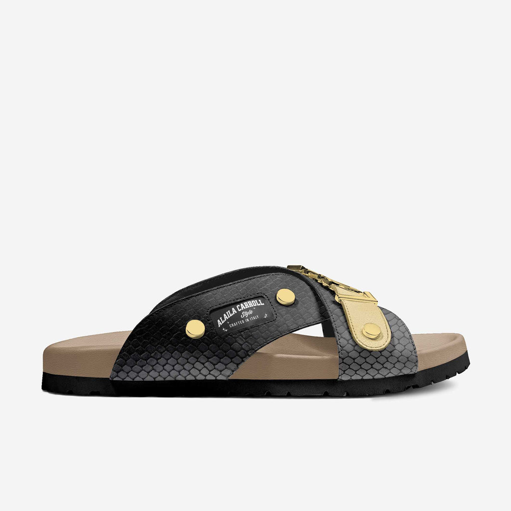 Luxe Cross Love Sandal Black & Gold