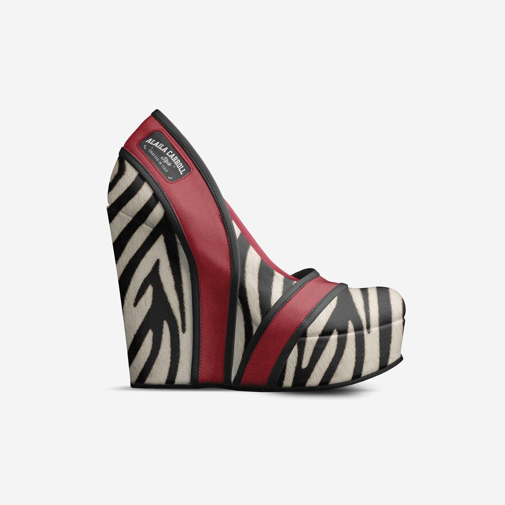 Platform Pump Zebra, Red, & Black