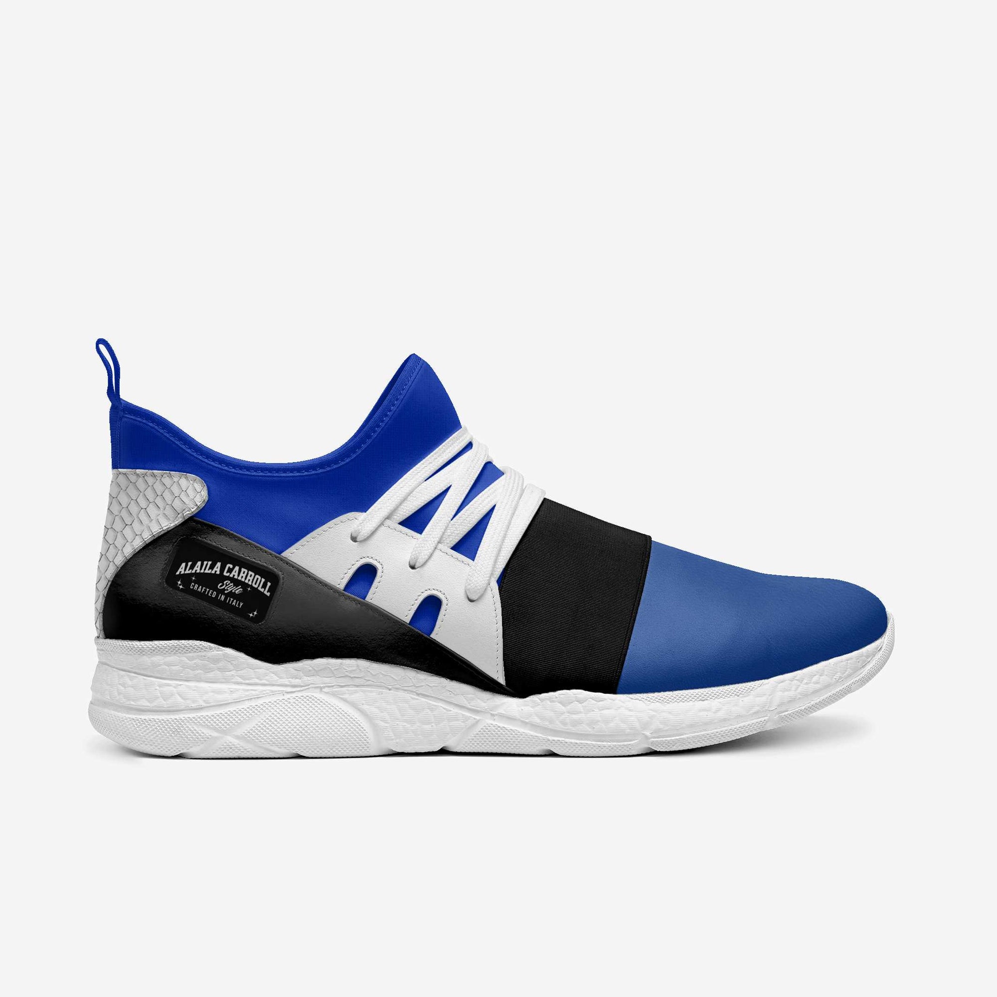 Contemporary Sock Runner Blue, White, & Black