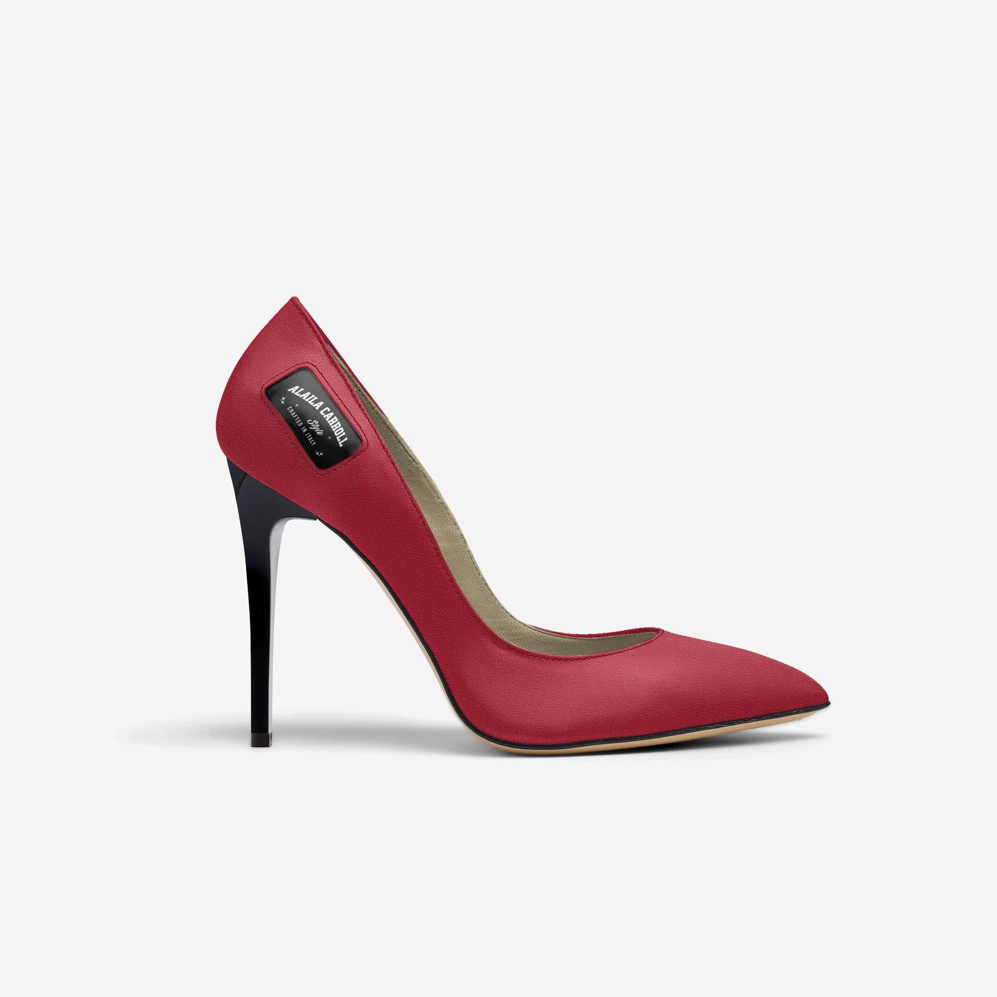 FULL CUT HIGH HEEL – Red with Black Heels