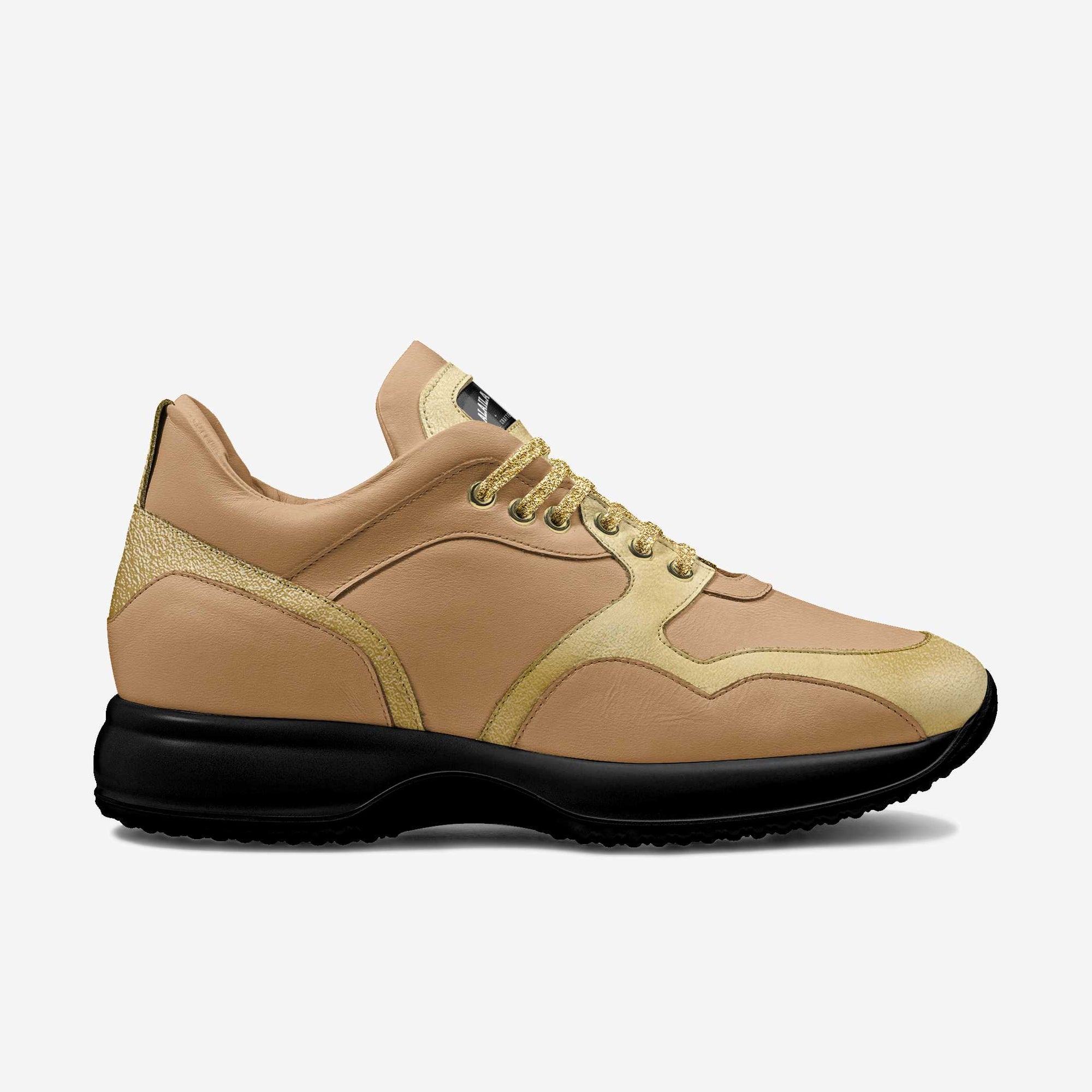 WALKER LOW TOP Tan & Gold