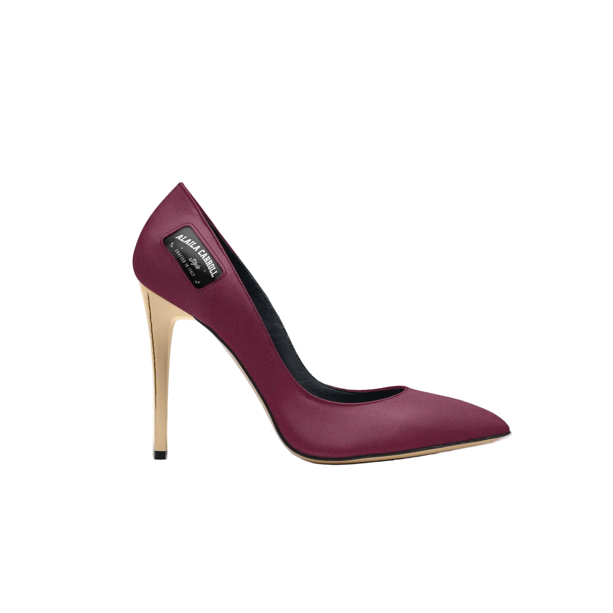Full Cut High Heel Purple & Red Suede with Gold Heel – Bold Italian Elegance