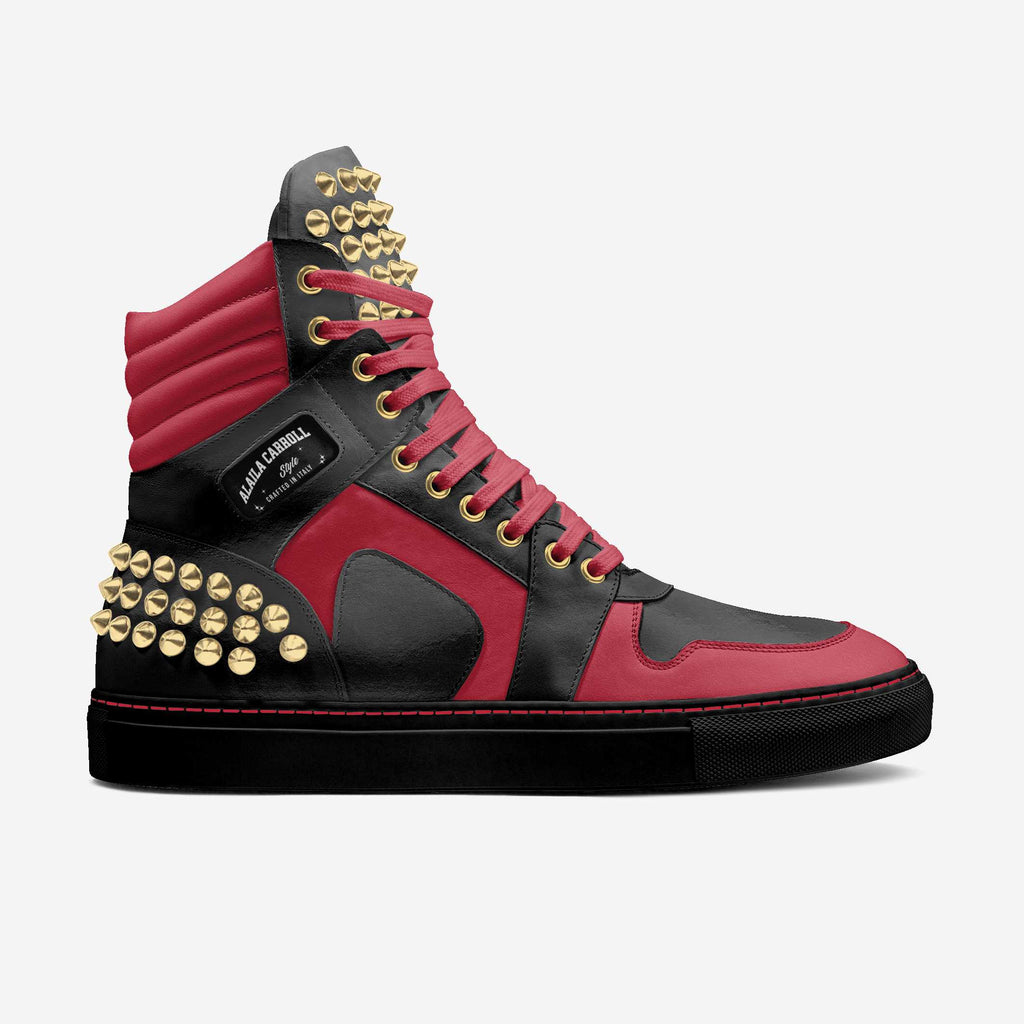 SPIKE FASHION HIGH TOP Red, Black, and Gold